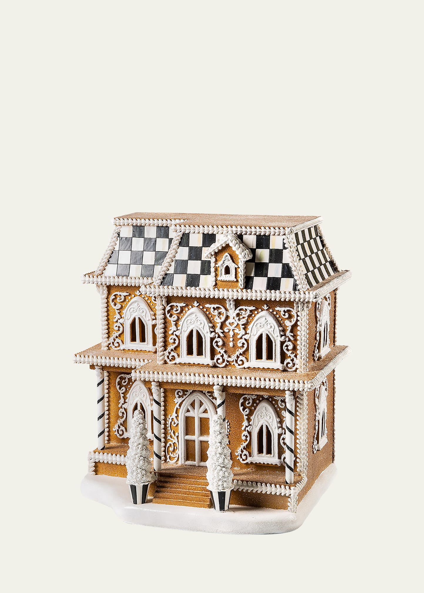 Mackenzie-childs 17" Gingerbread House Illuminated