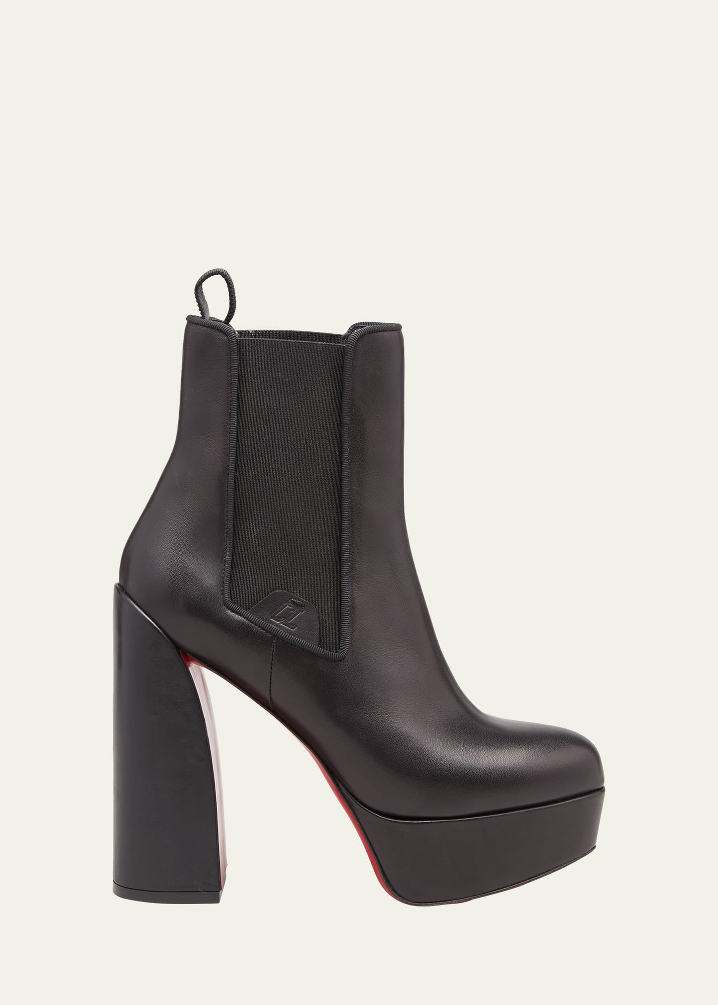 Leather Chelsea Red Sole Platform Booties