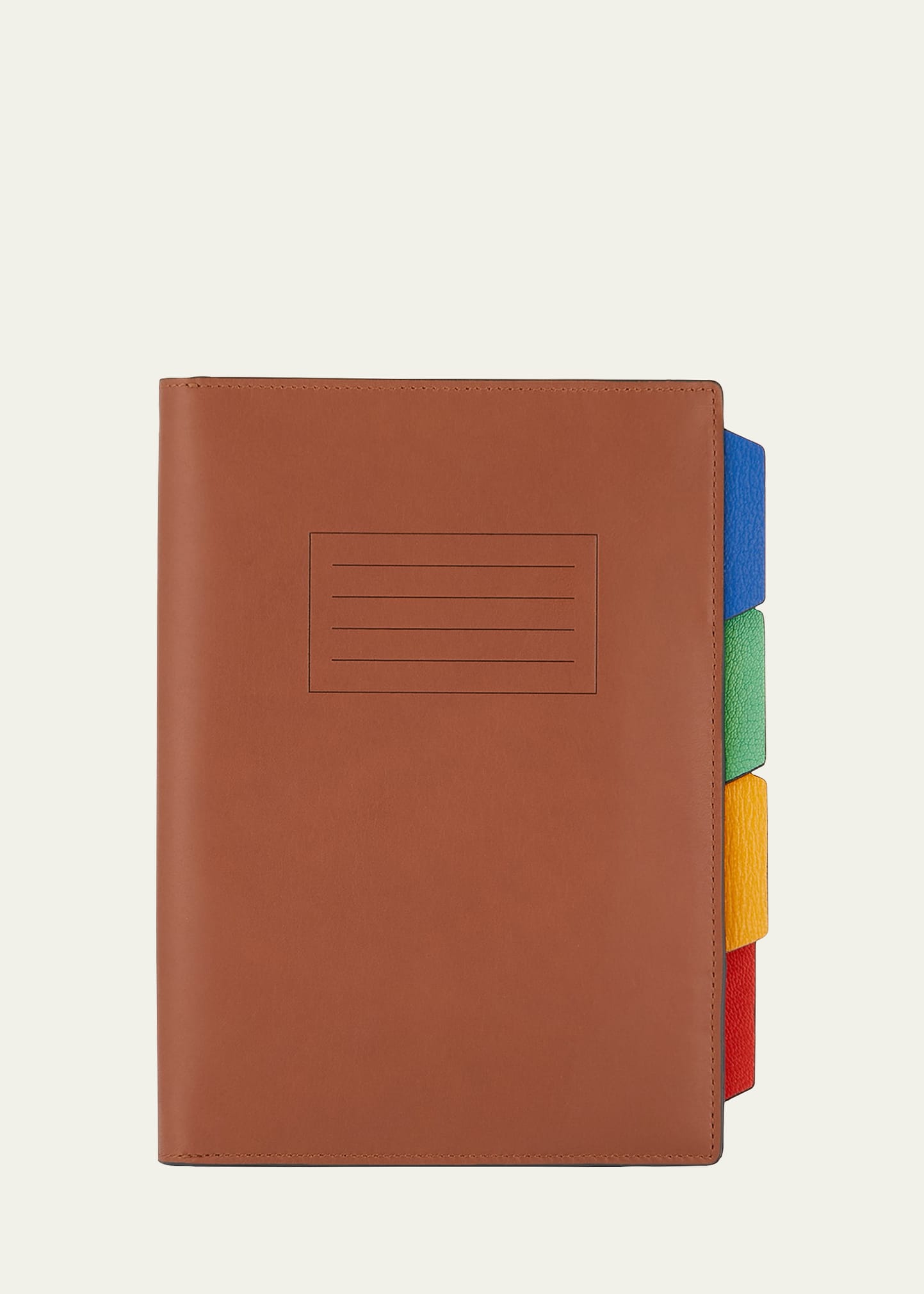 Anya Hindmarch Leather & Suede A5 Notebook Holder In Tan
