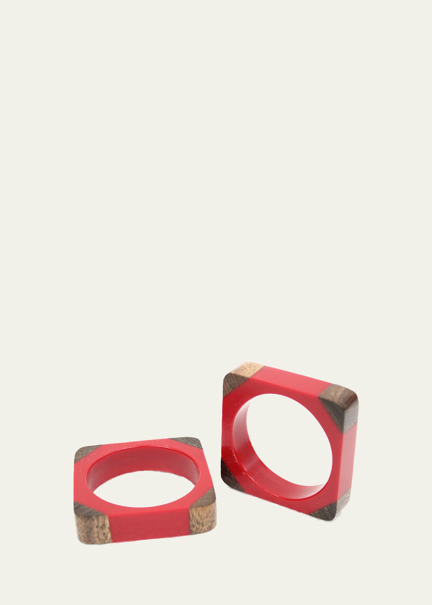 Shop Von Gern Home Quatro Napkin Rings In Red