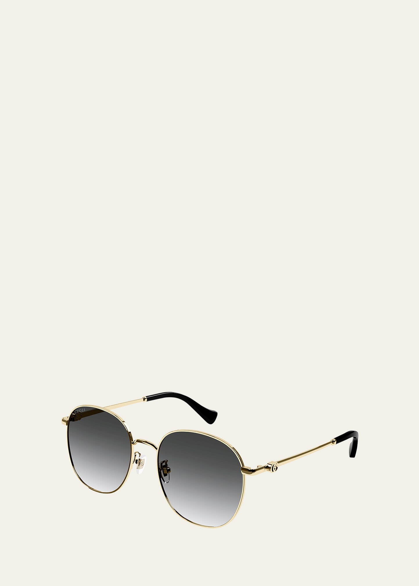 Gucci Gradient GG Round Metal Sunglasses
