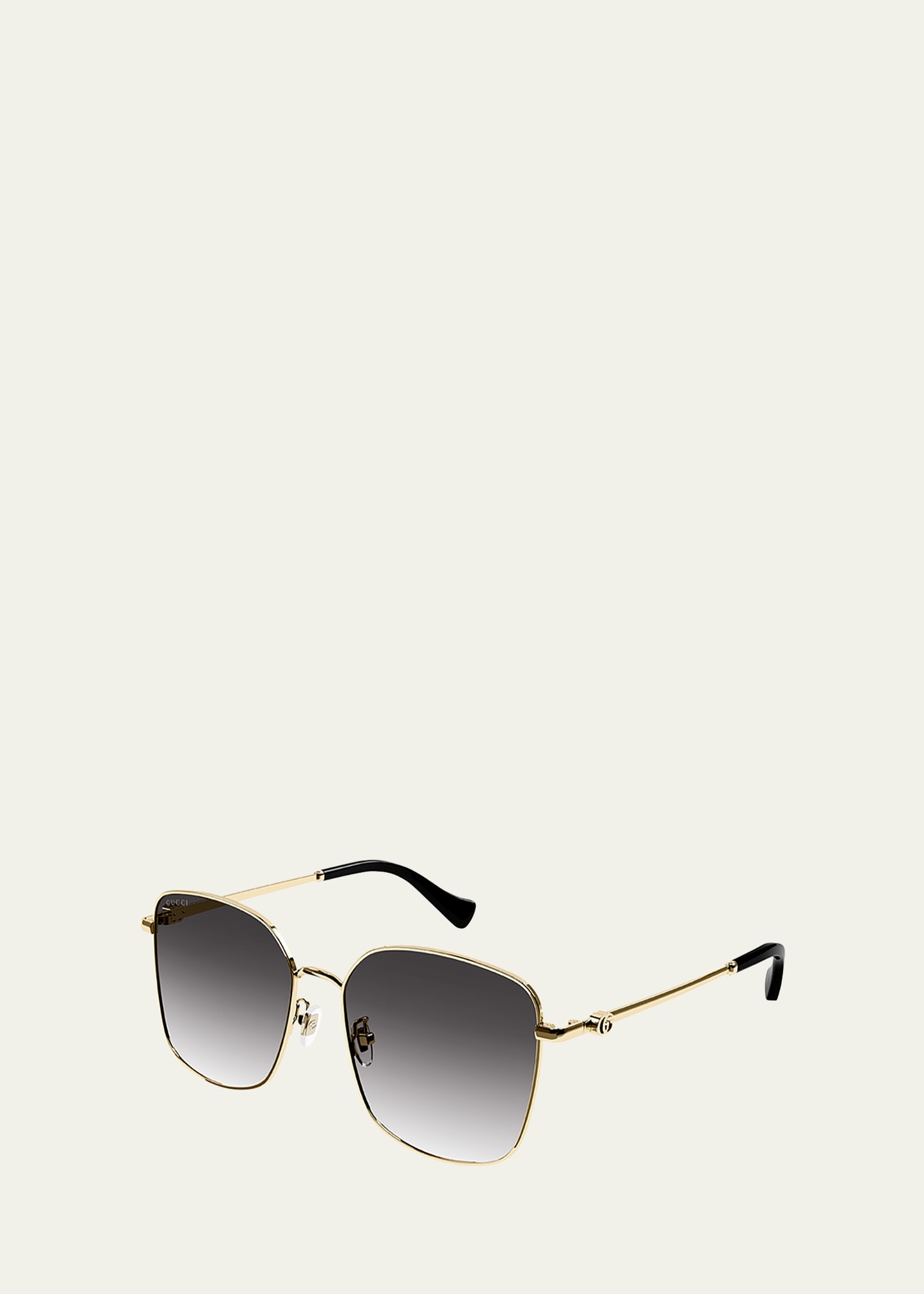 Gucci Gradient GG Square Metal Sunglasses