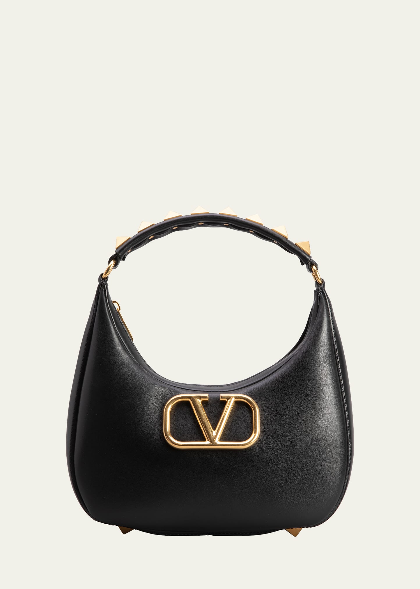 $2850 Valentino Garavani VLogo Leather Shoulder Bag