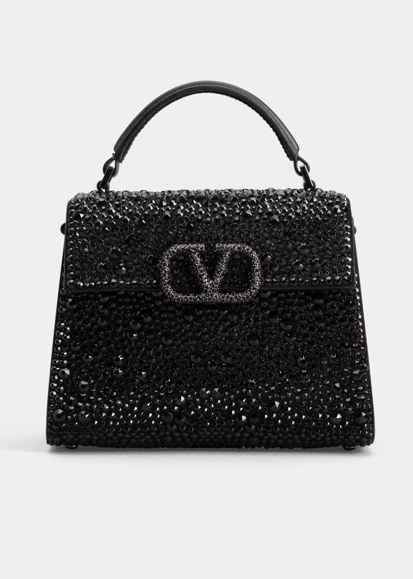 Valentino Garavani Vsling Mini VLOGO Crystal Top-Handle Bag