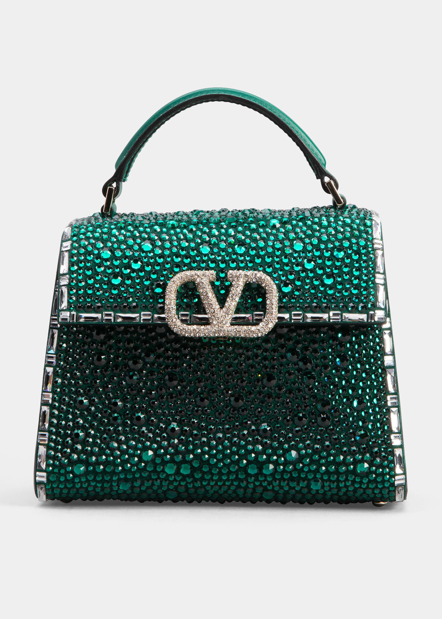 Valentino Garavani Vsling Mini VLOGO Crystal Top-Handle Bag