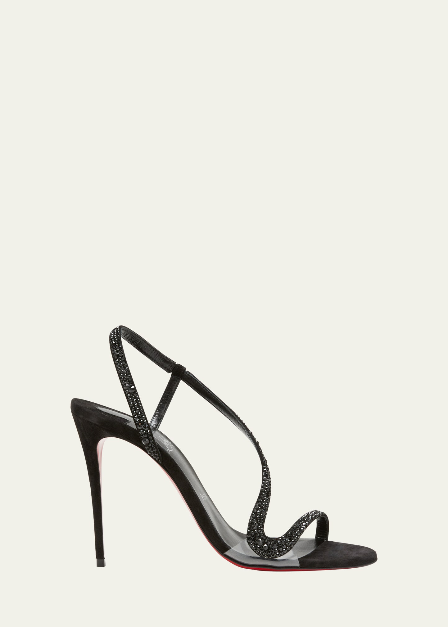 Christian Louboutin Rosalie Strass Red Sole Stiletto Sandals
