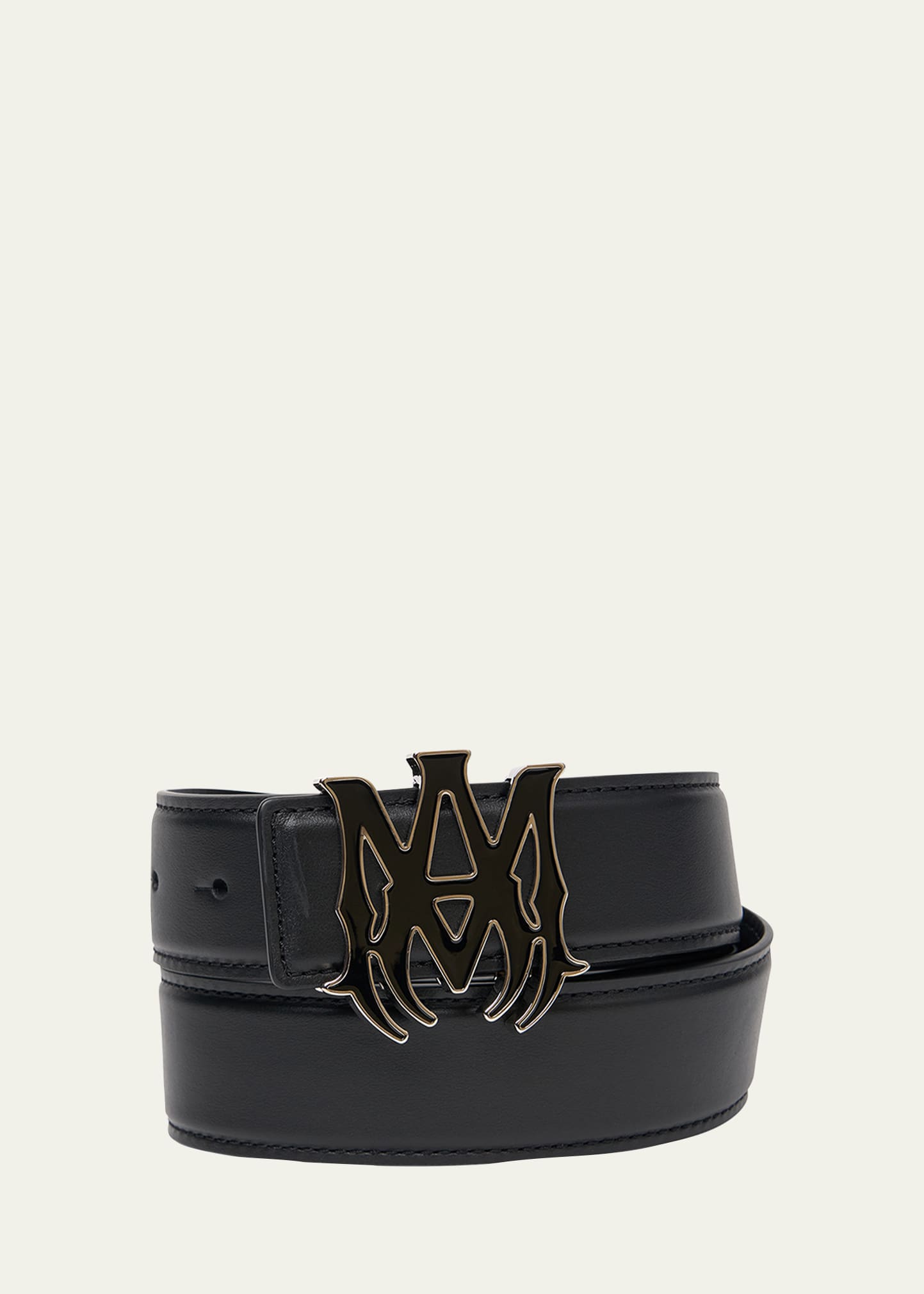 Men's M. A. Buckle Leather Belt