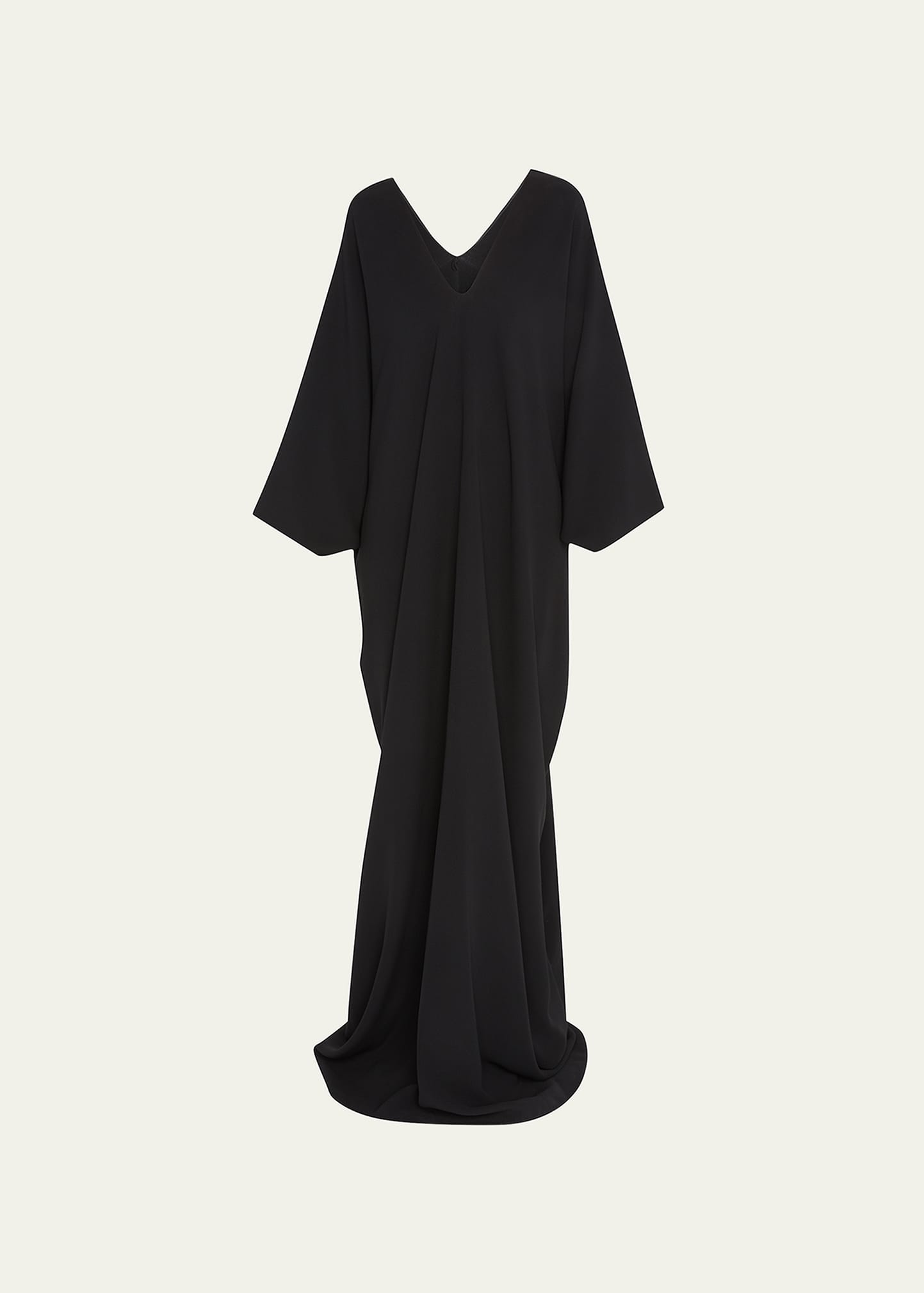 The Row Meelo Silk-crepe Maxi Dress In Black
