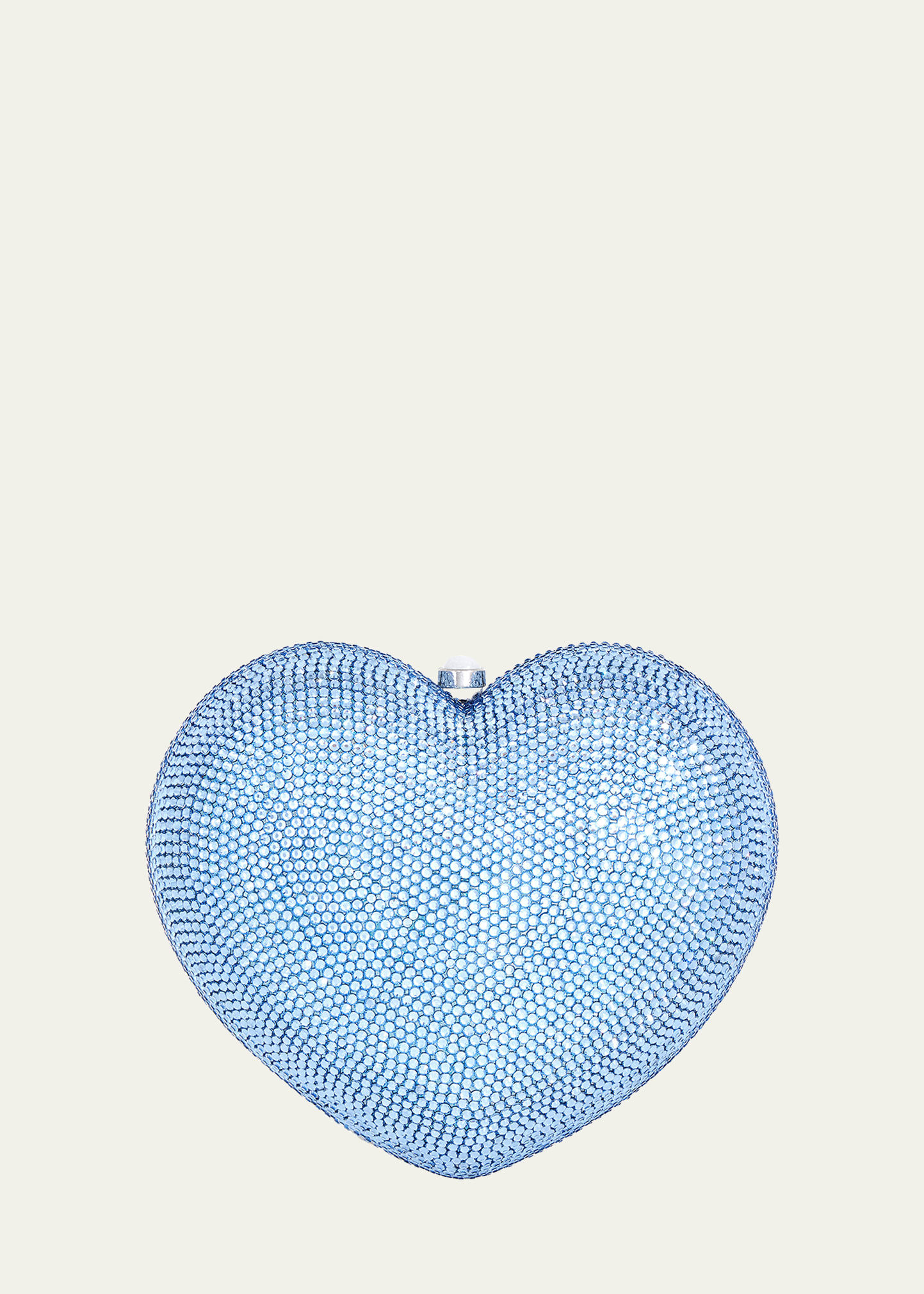 Judith Leiber L'amour Petit Coeur Crystal Minaudiere In Sapphire