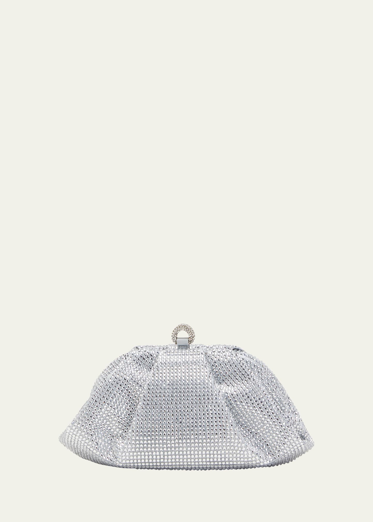 Judith Leiber Gemma Crystal-embellished Clutch-on-chain In Ebonized Hematite