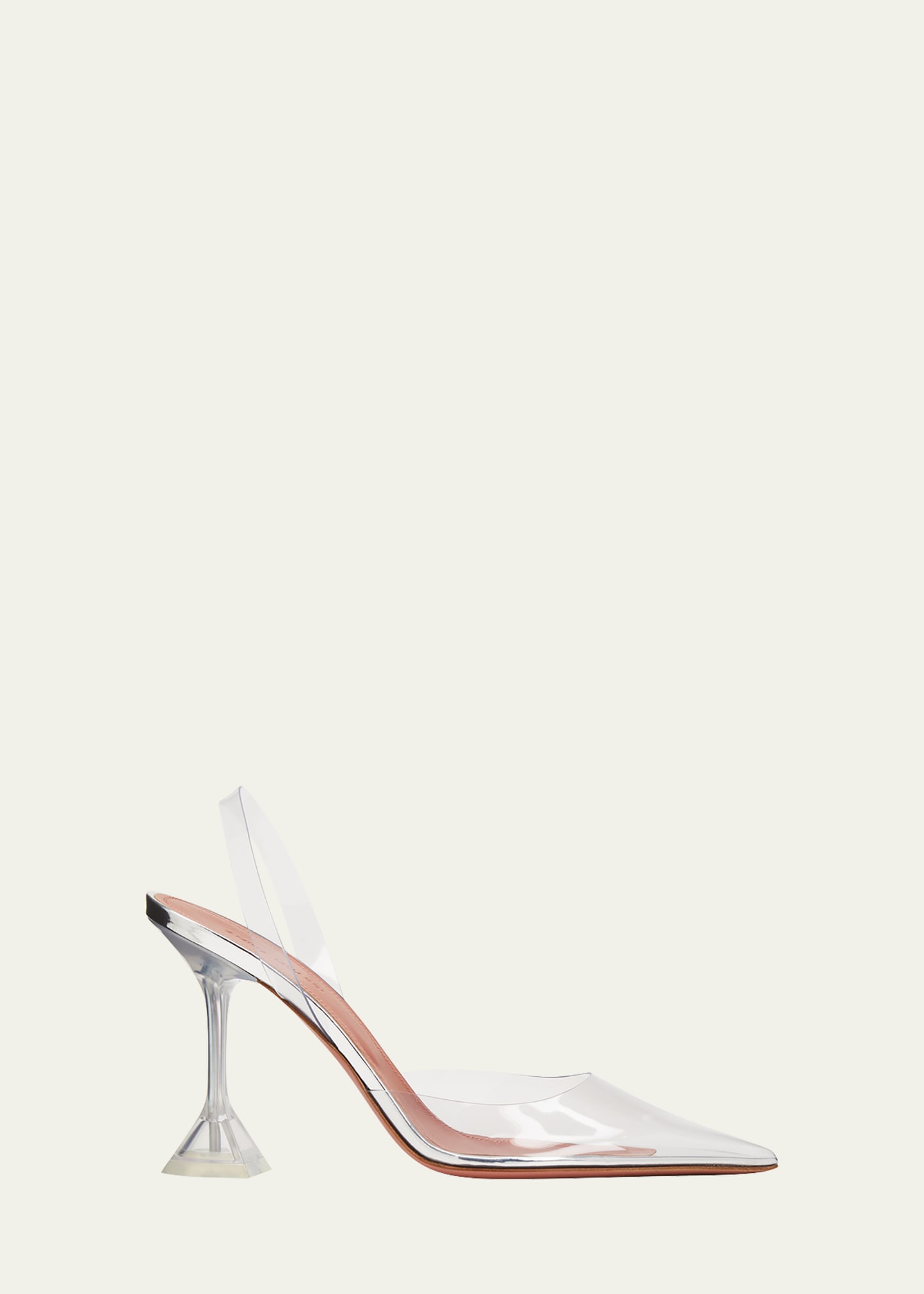 AMINA MUADDI HOLLI CLEAR SLINGBACK PUMPS