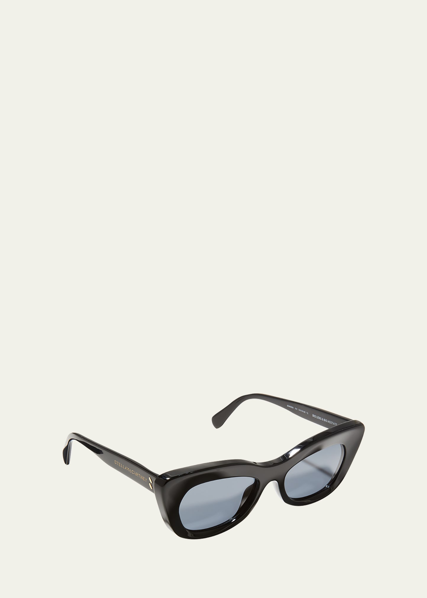 Stella Mccartney Bio-acetate Cat-eye Sunglasses In Shiny Black