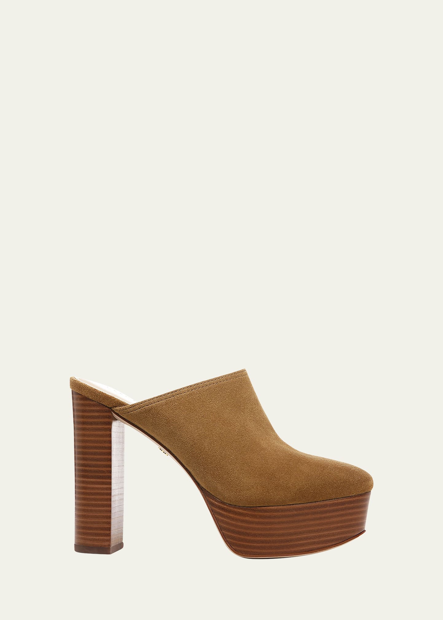 Veronica Beard Maren Suede Platform Mules In Hazelwood | ModeSens