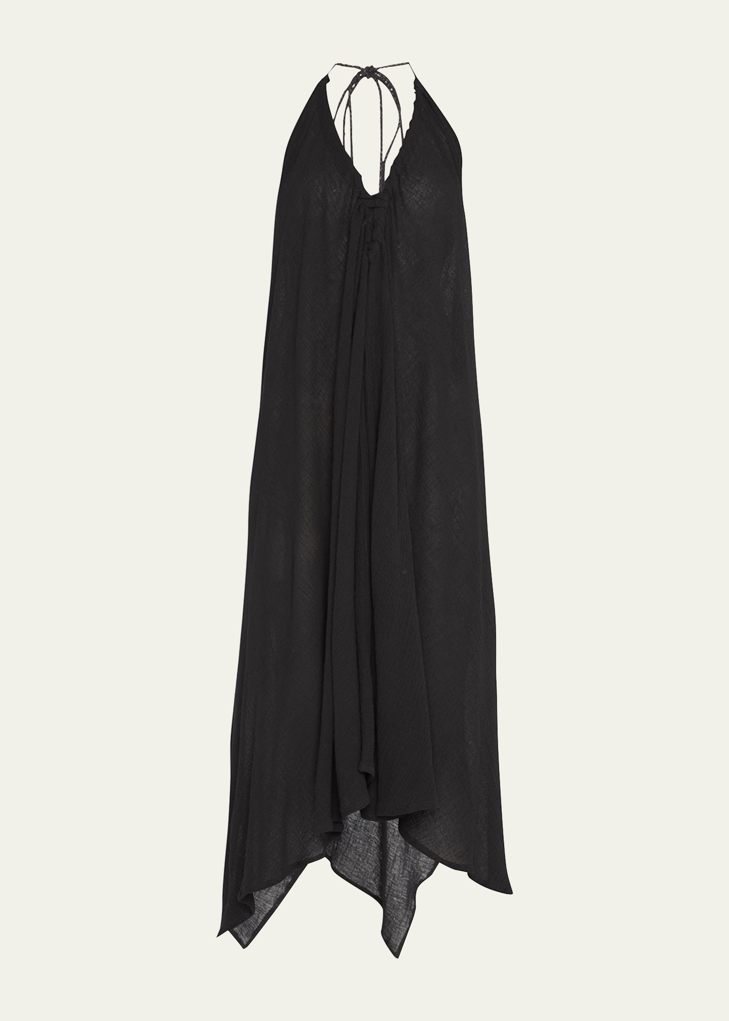 Ayikal Halter Maxi Dress with Calf Leather Straps