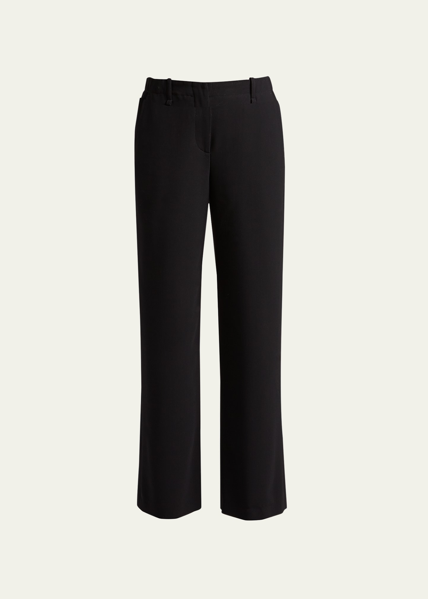 Straight-Leg Ankle Stretch Wool Pants
