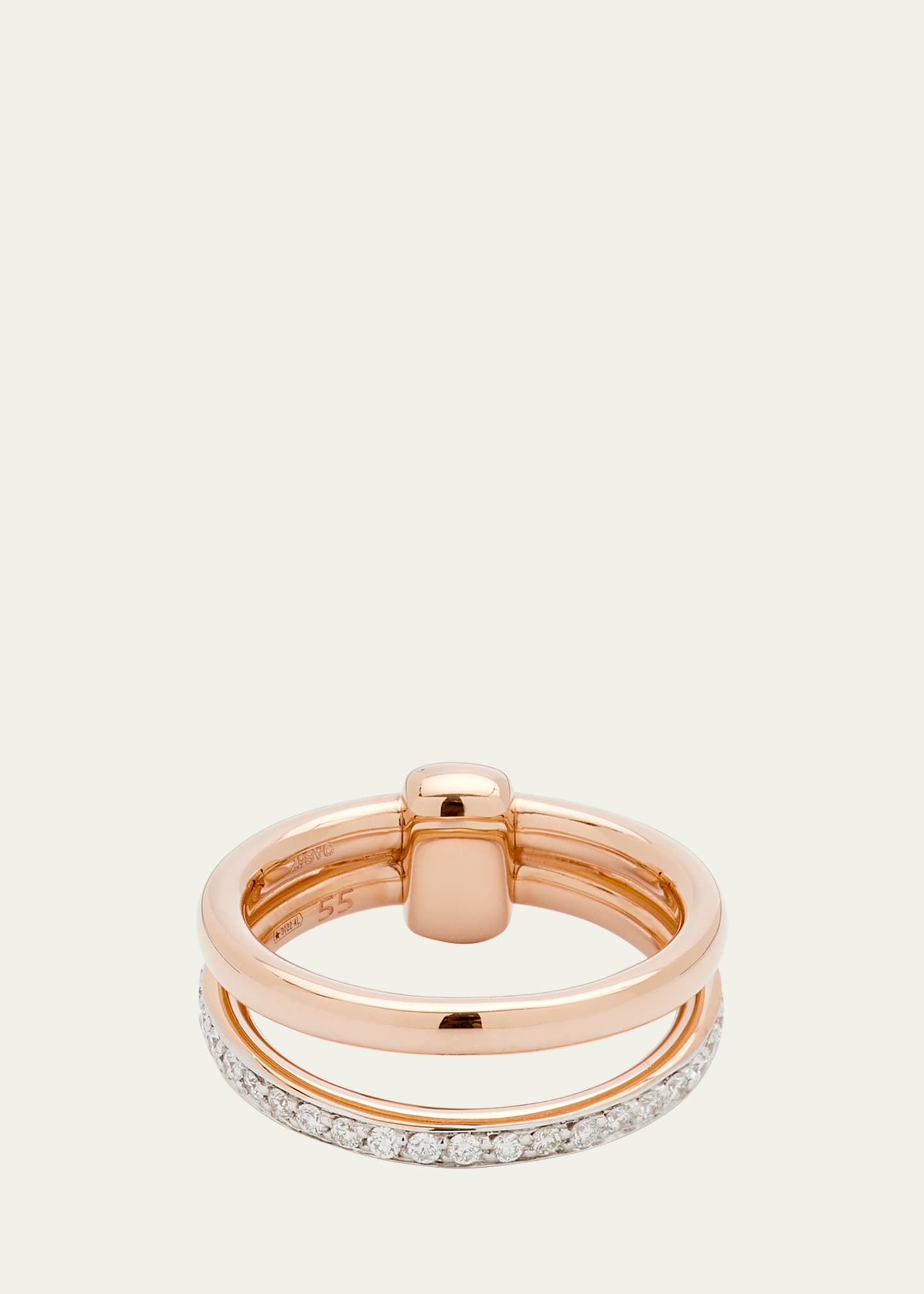 Iconica 18K Rose Gold Ring with Diamonds