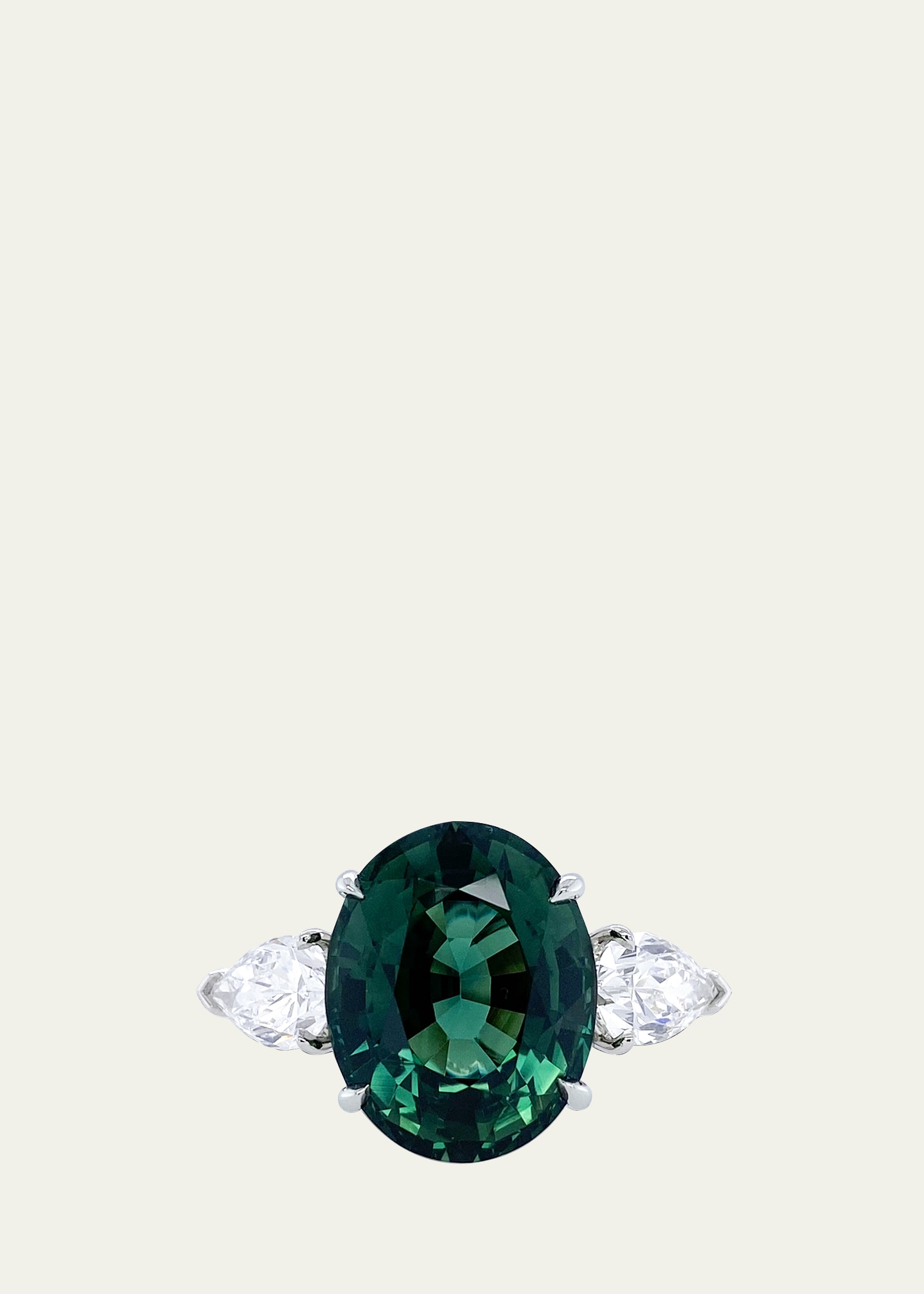 Bayco Green Sapphire and Diamond Ring