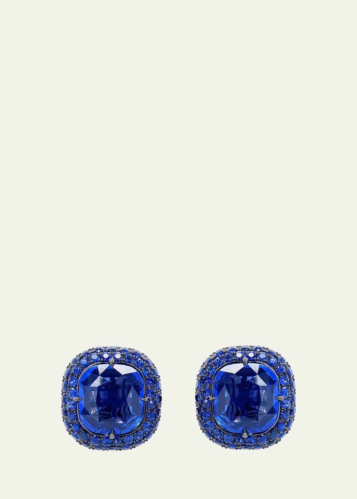 Bayco Cushion-Cut Sapphire Earrings
