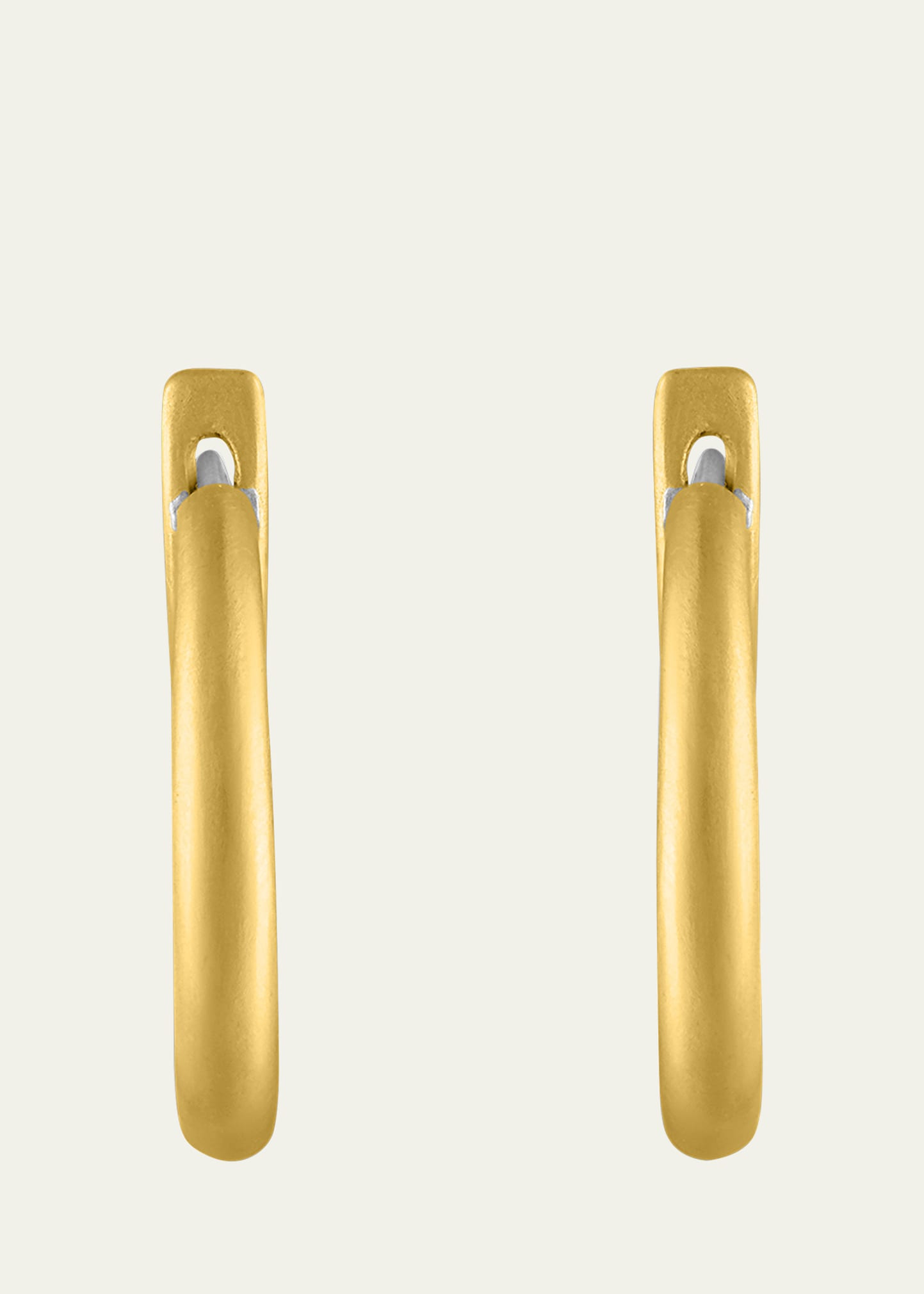 16mm Hinged Hoop and Hook Earrings in 22K Gold