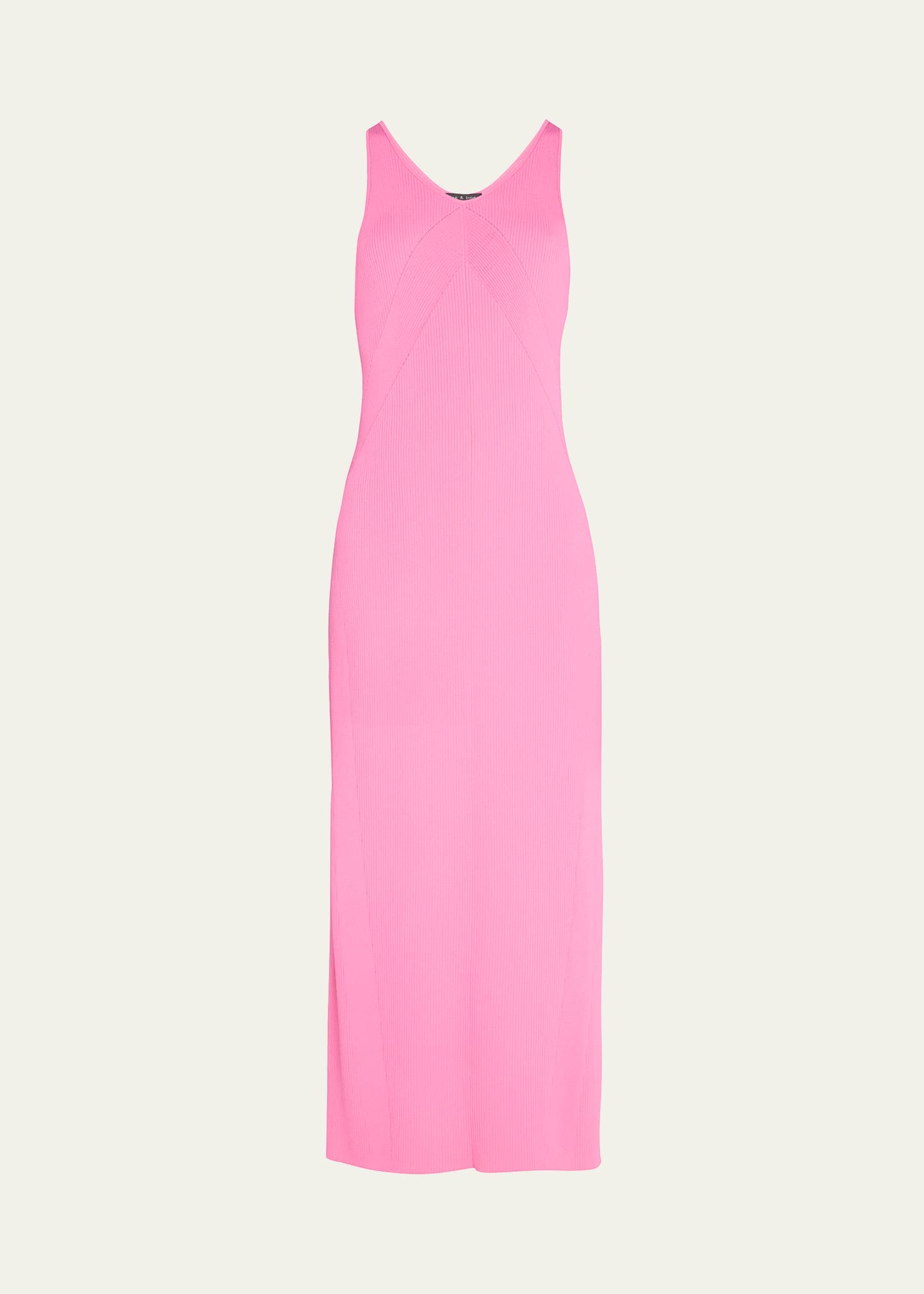 Rag & Bone Knitted Asher Midi Dress In Magenta