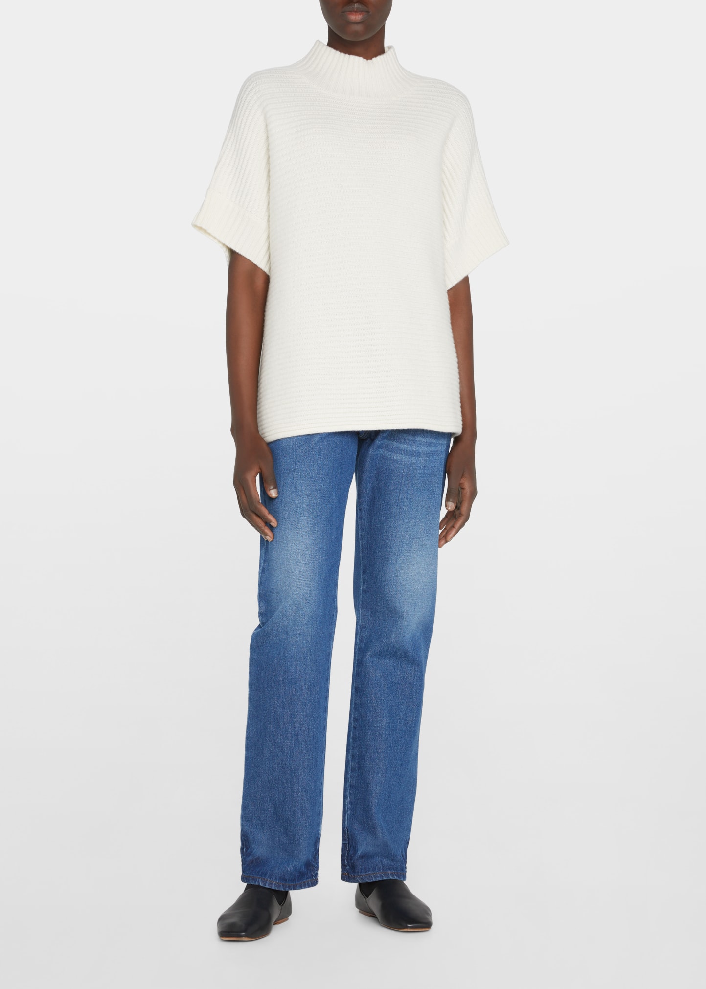 Max Mara Volonta Ribbed-knit Cashmere Sweater In White