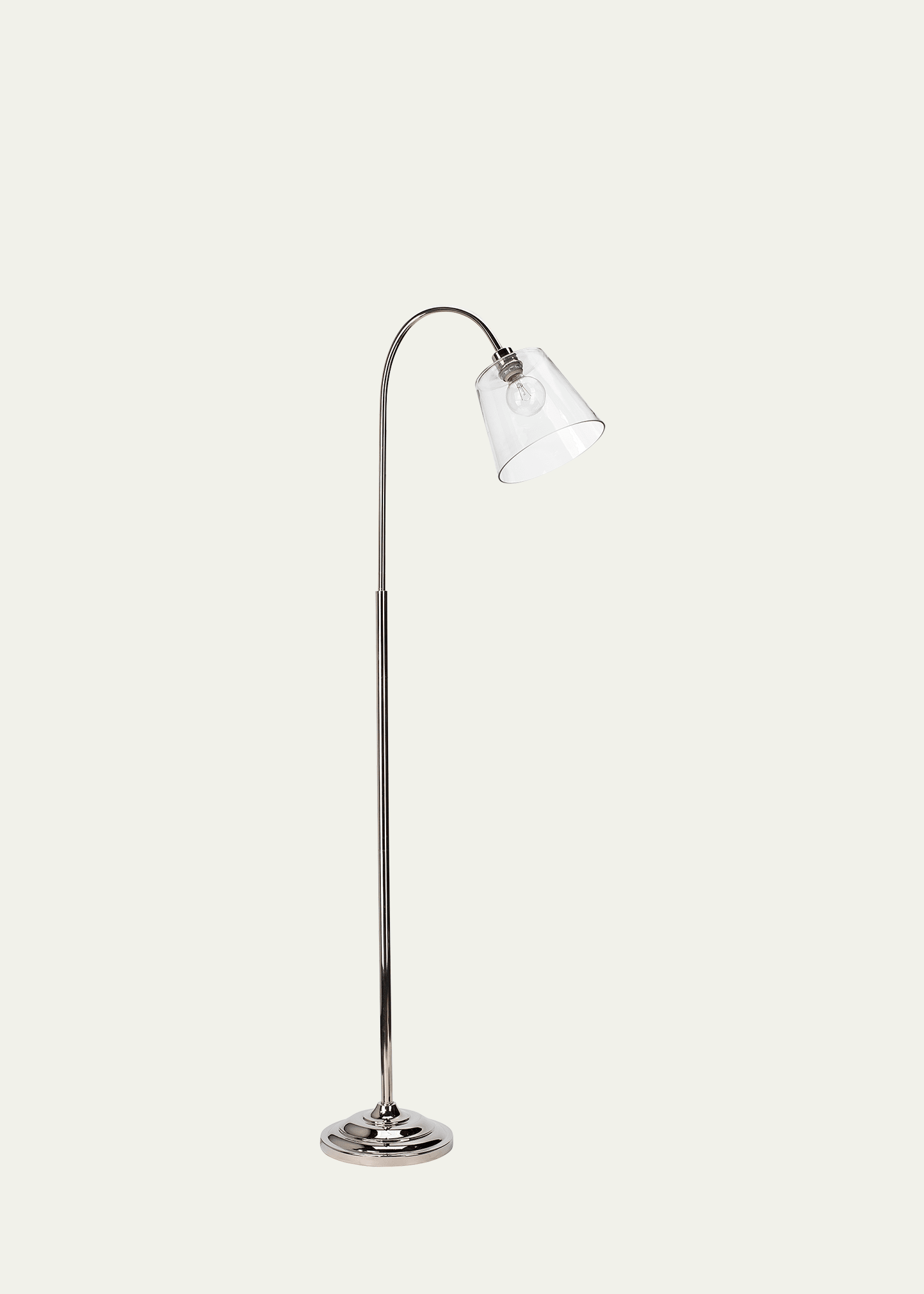 Shop Jamie Young Swan Floor Lamp In Antique Brass W/