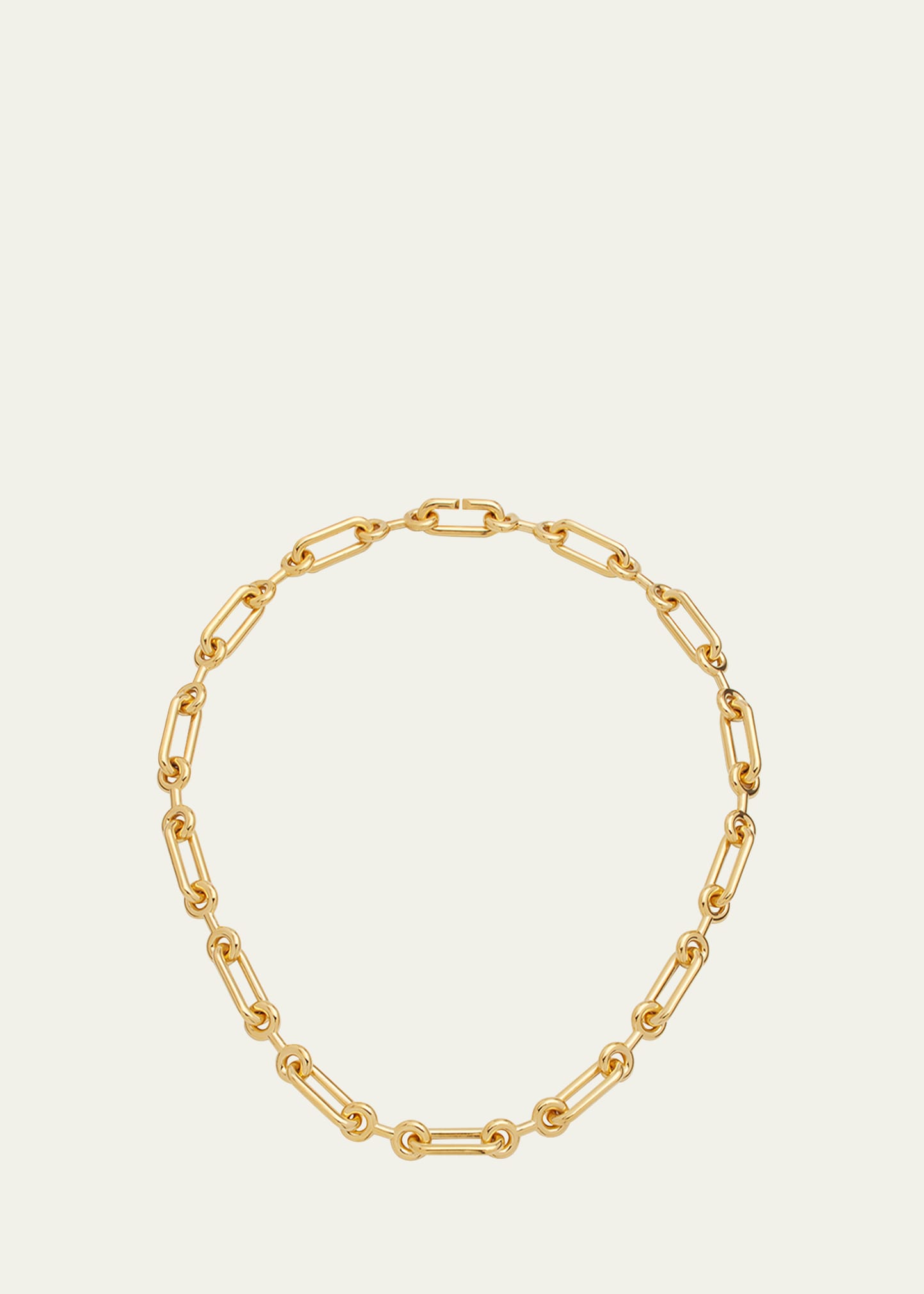 Petite Binary Chain Short Necklace in Gold Vermeil
