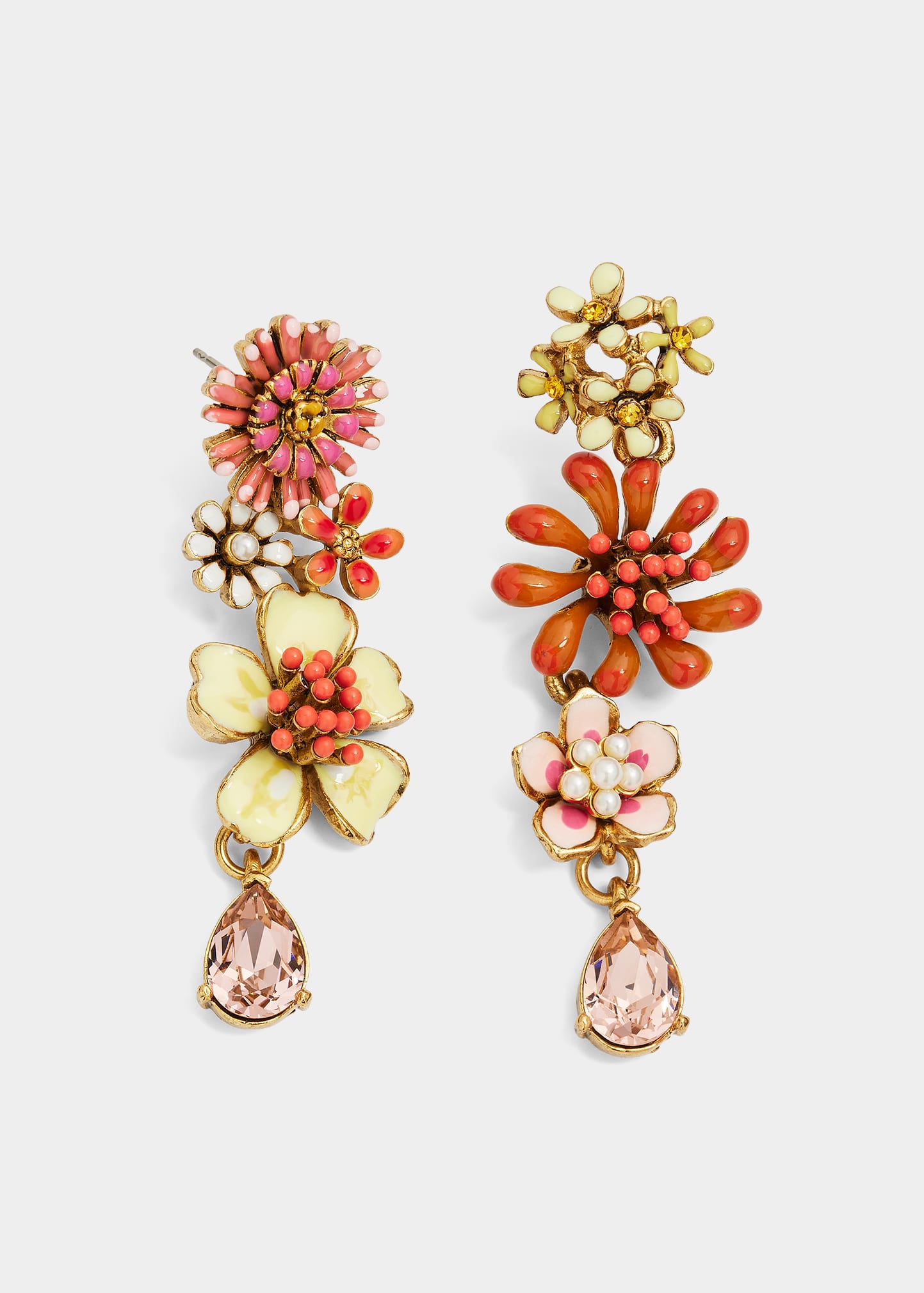 Primavera Hand-Painted Flower Earrings