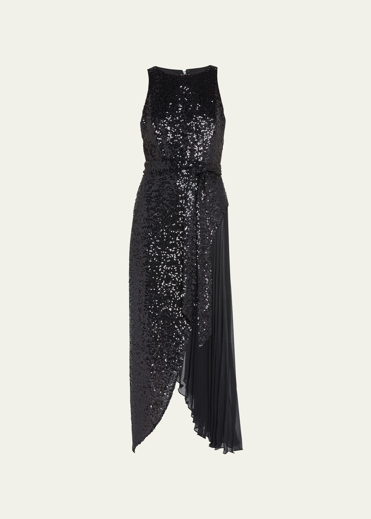 Badgley Mischka Collection Sequin High-Low Cocktail Dress