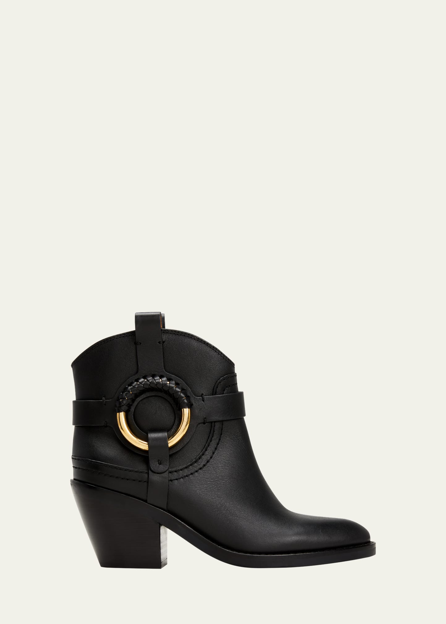 Hana Leather Harness Ankle Boots