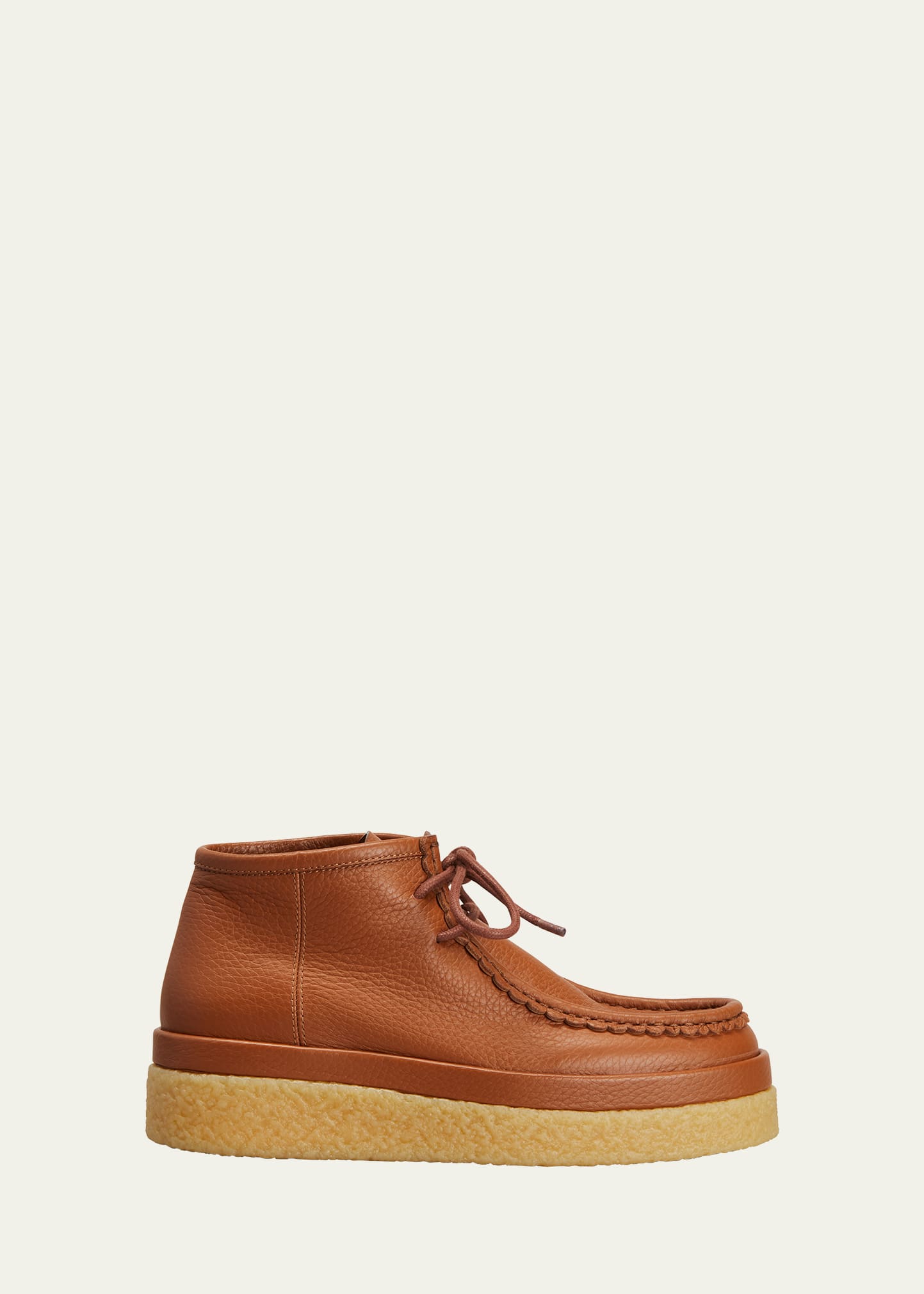 Chloé Jamie Textured-leather Ankle Boots In Caramello