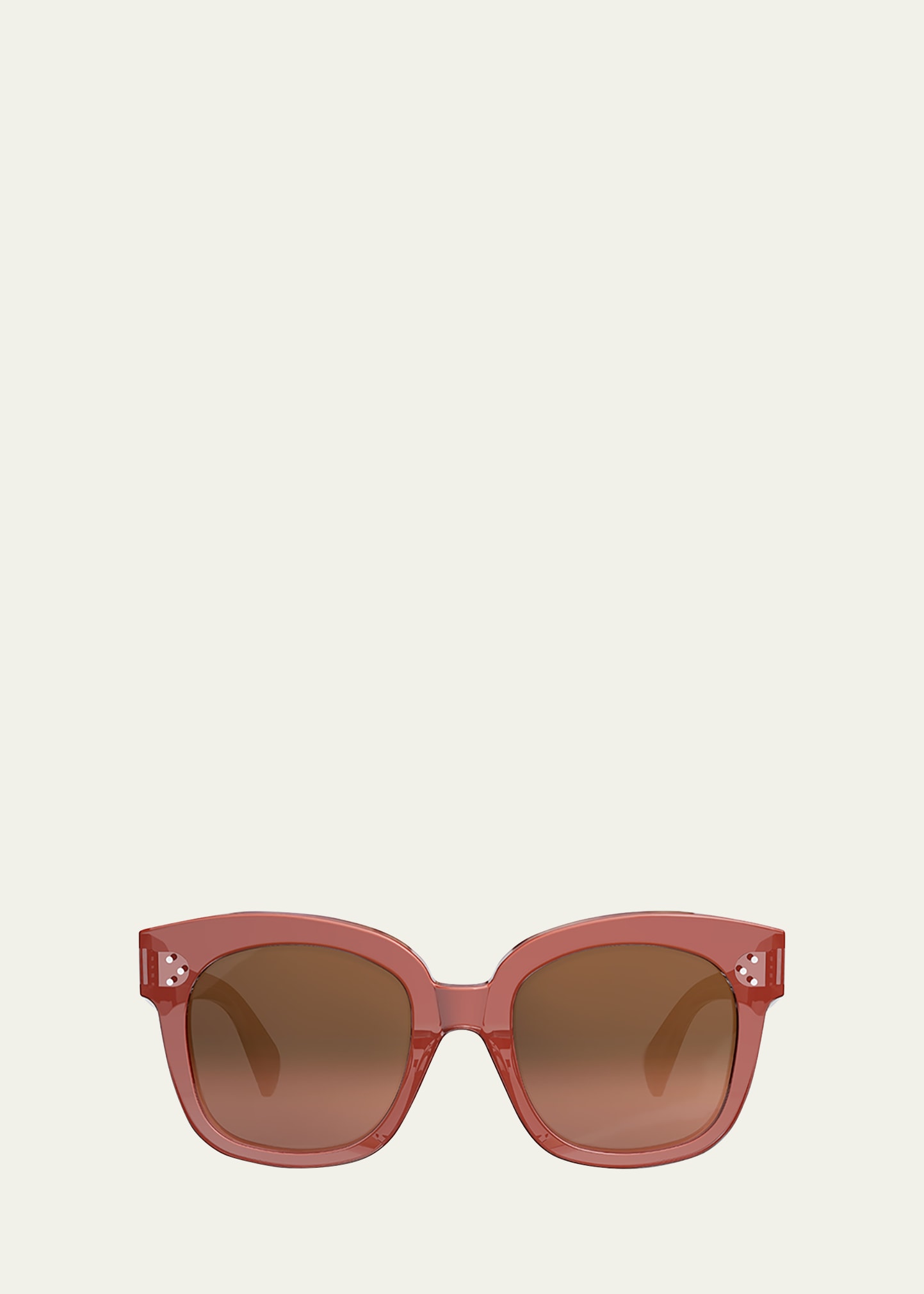 Celine Oversized Square Acetate Sunglasses In Pink