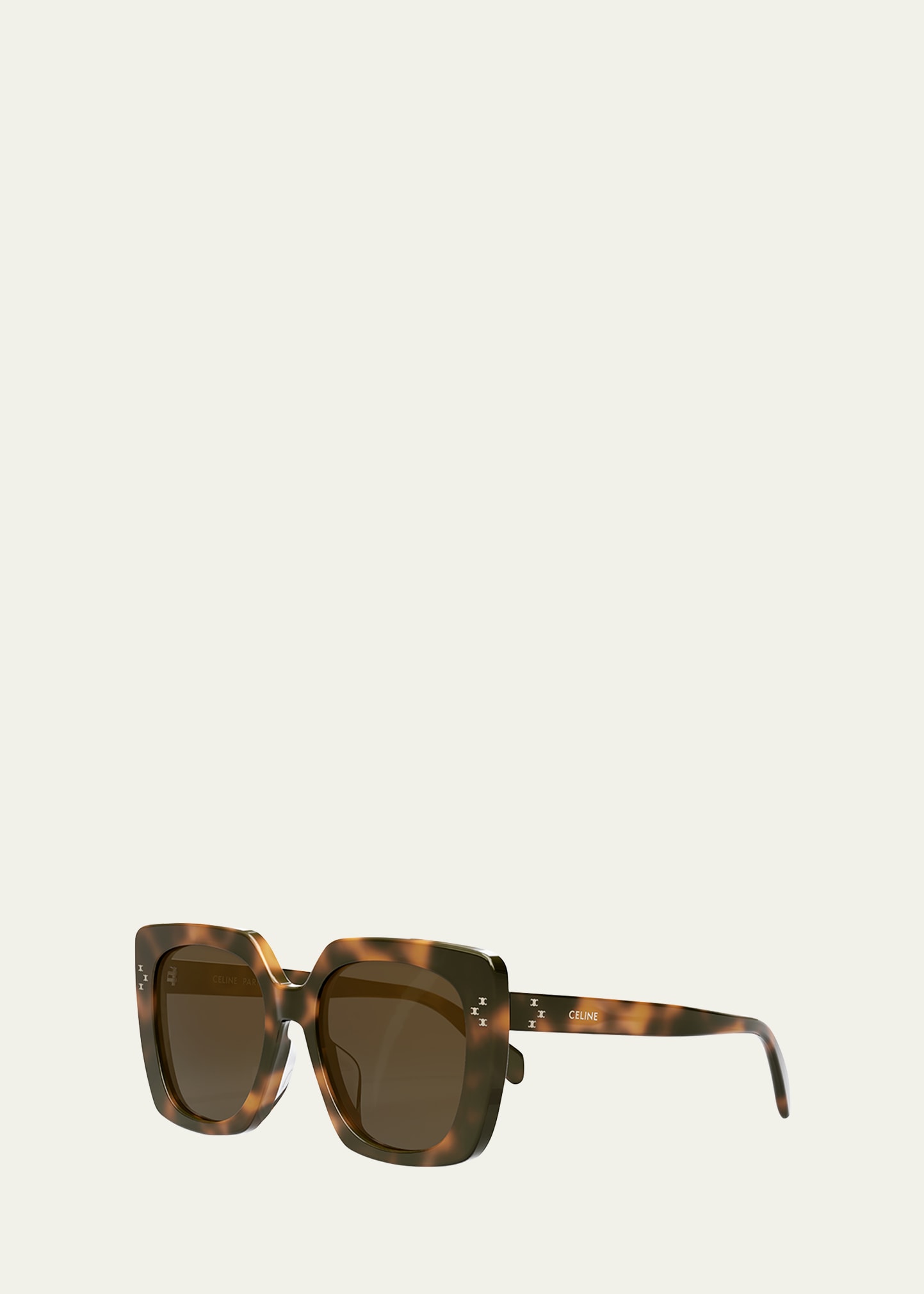 Embellished Square Acetate Sunglasses