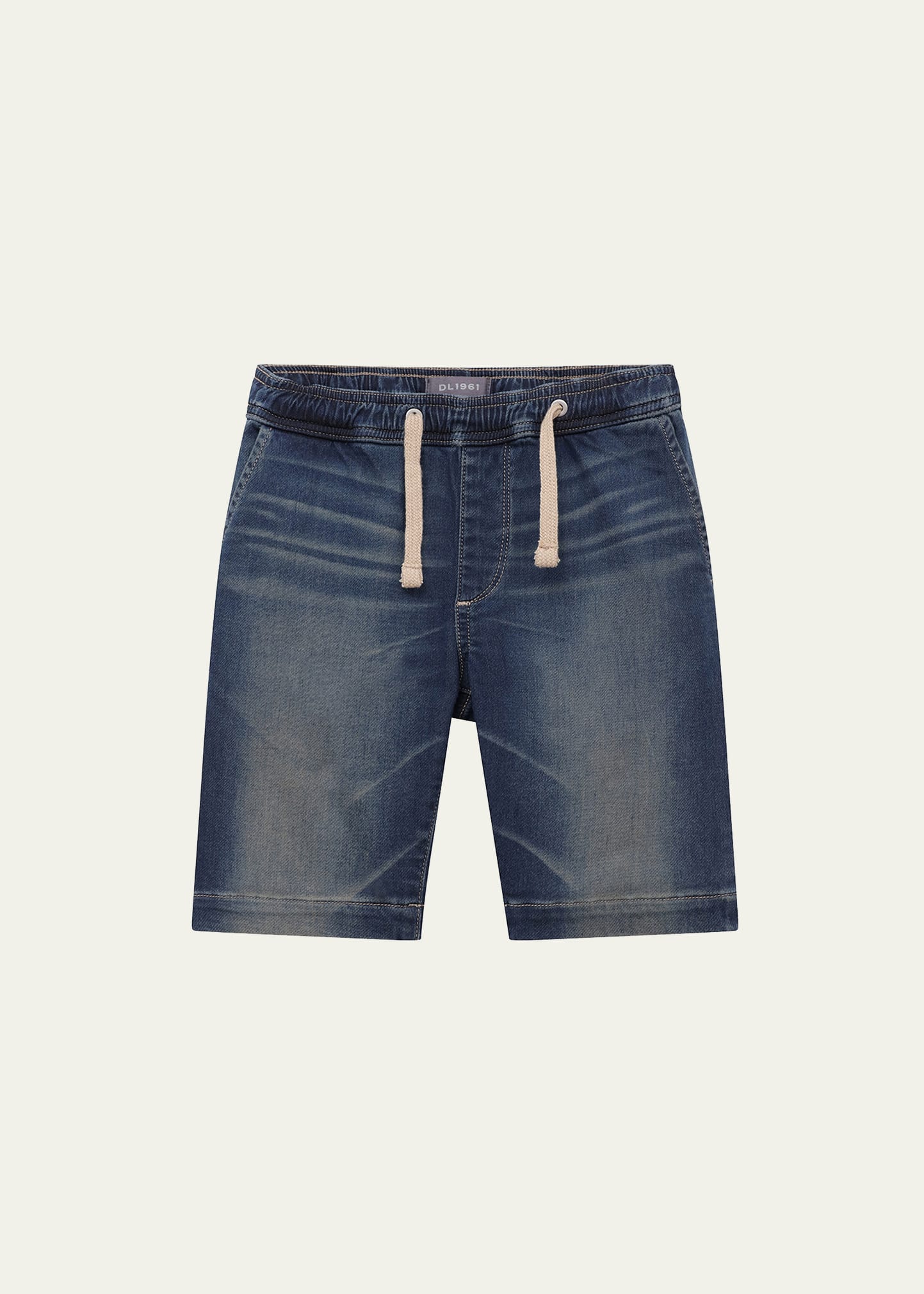 Shop Dl1961 Boy's Jackson Denim Jogger Shorts In Vibes