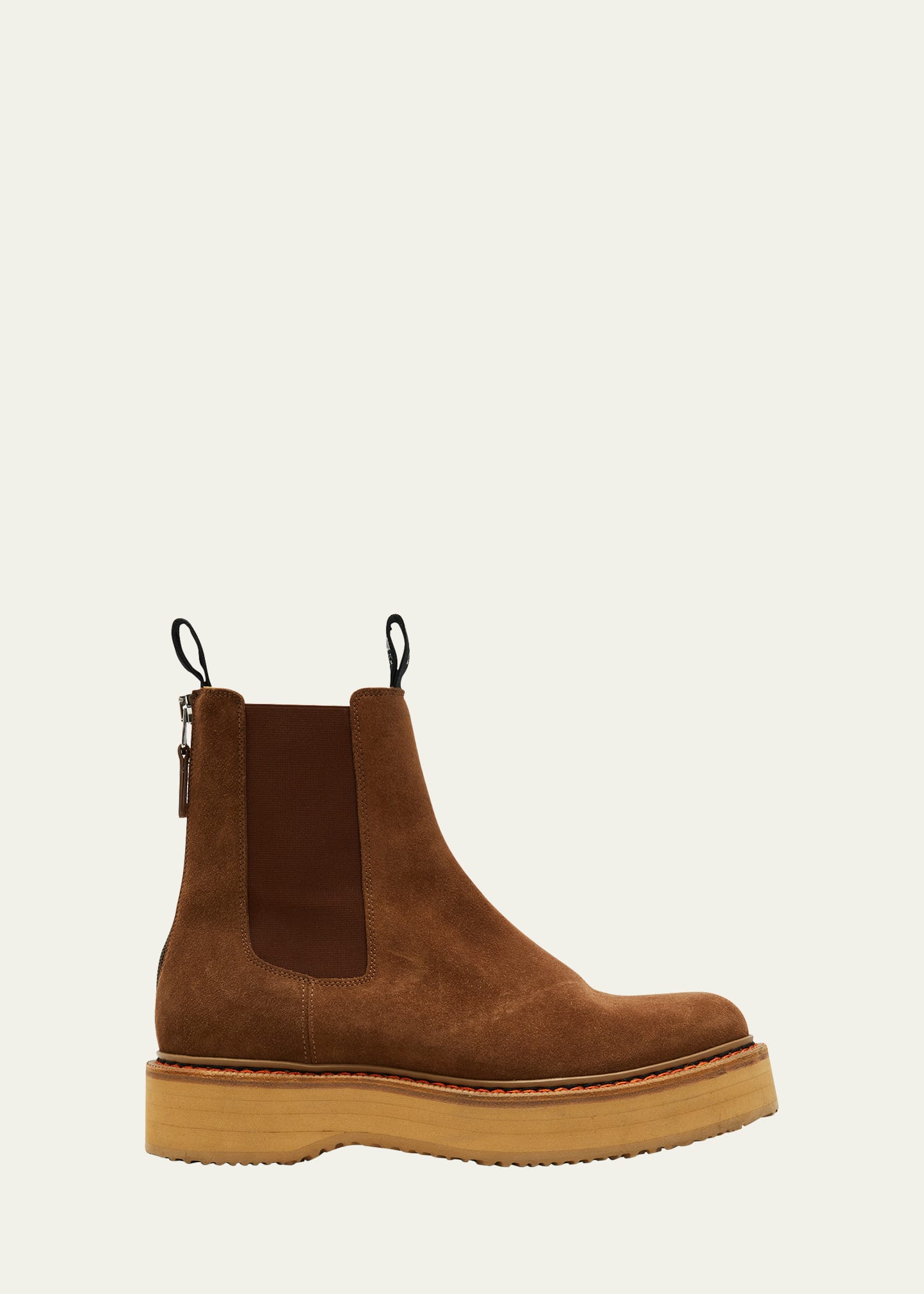 Single Stack Suede Chelsea Boots