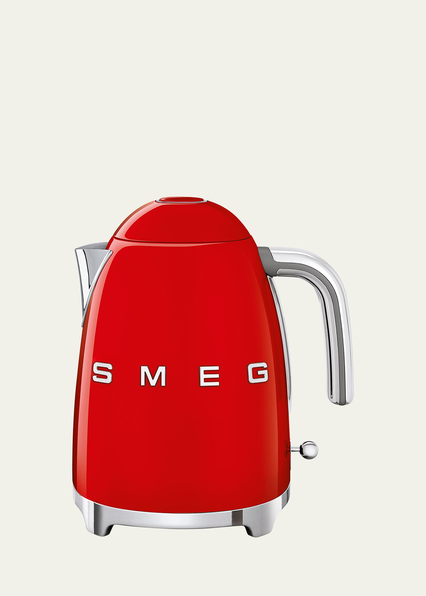 Shop Smeg Retro Electric Kettle, Polished White In Red