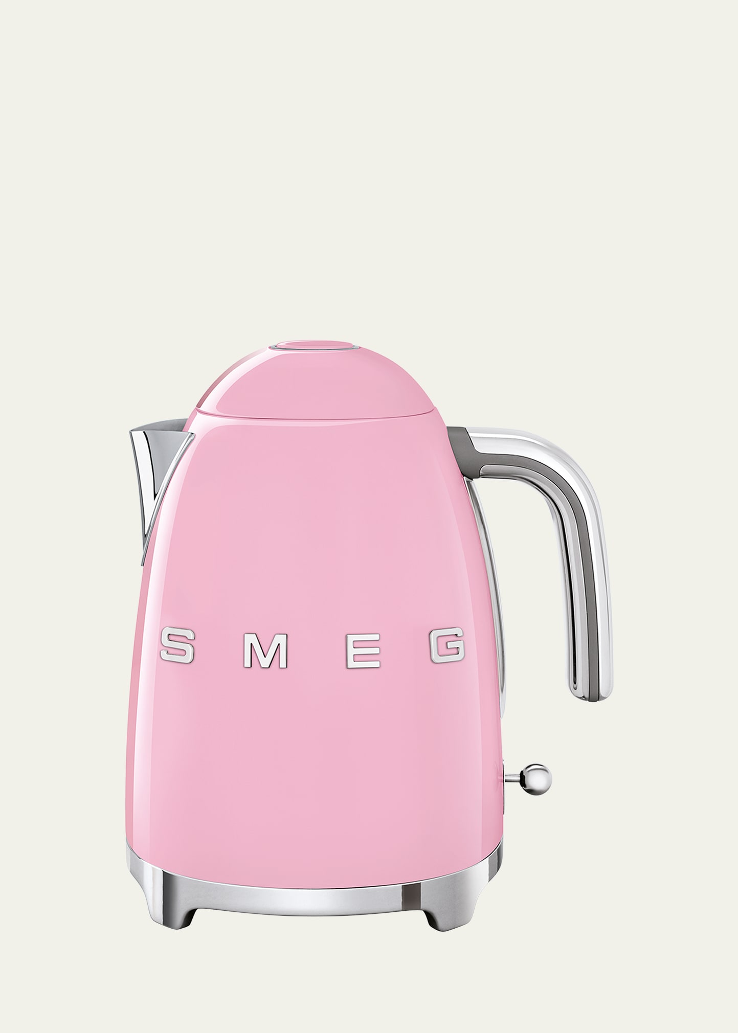 Smeg Retro Electric Kettle, Polished White In Pink