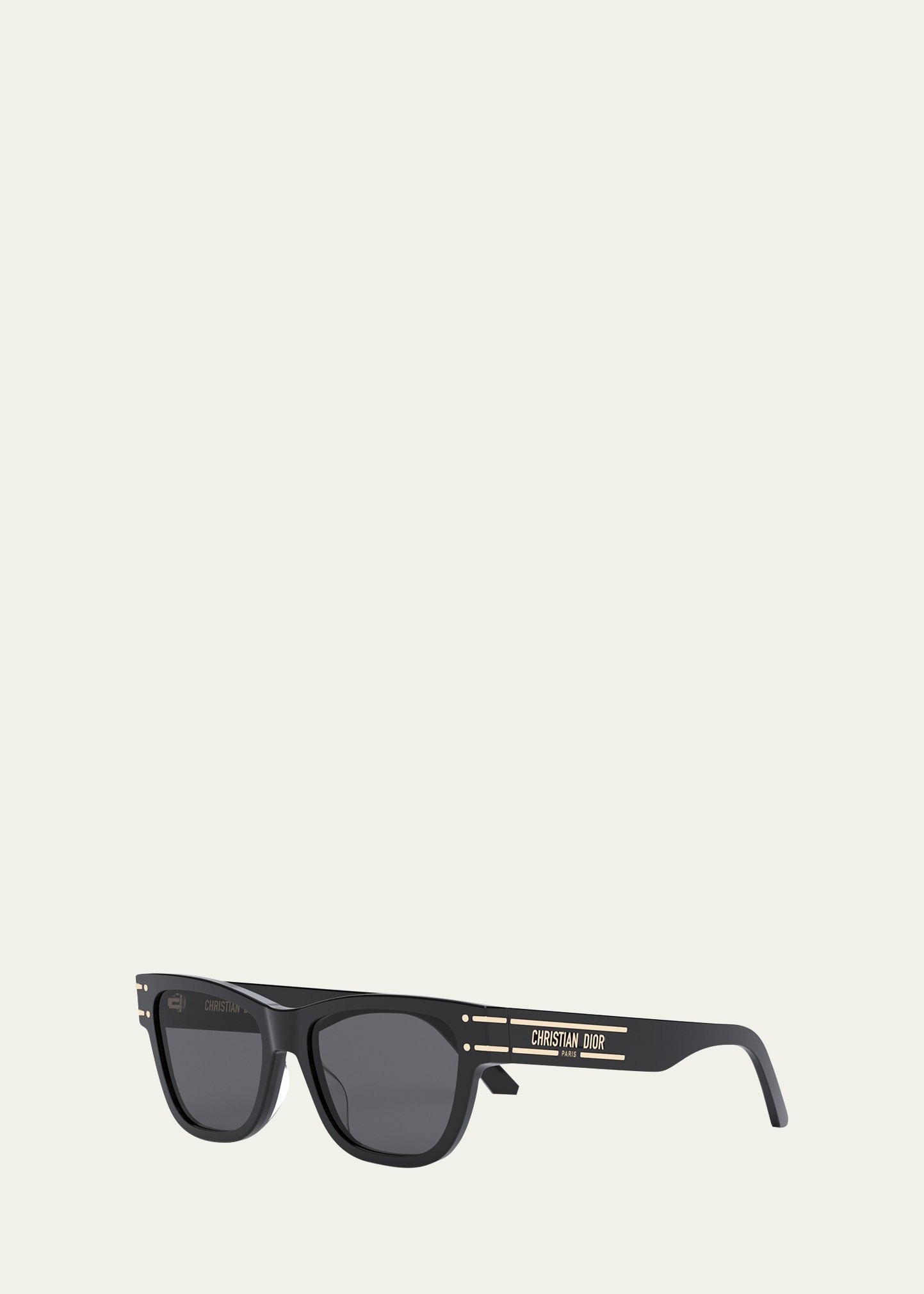 Dior Signature 54mm Square Logo Sunglasses In Shiny Black