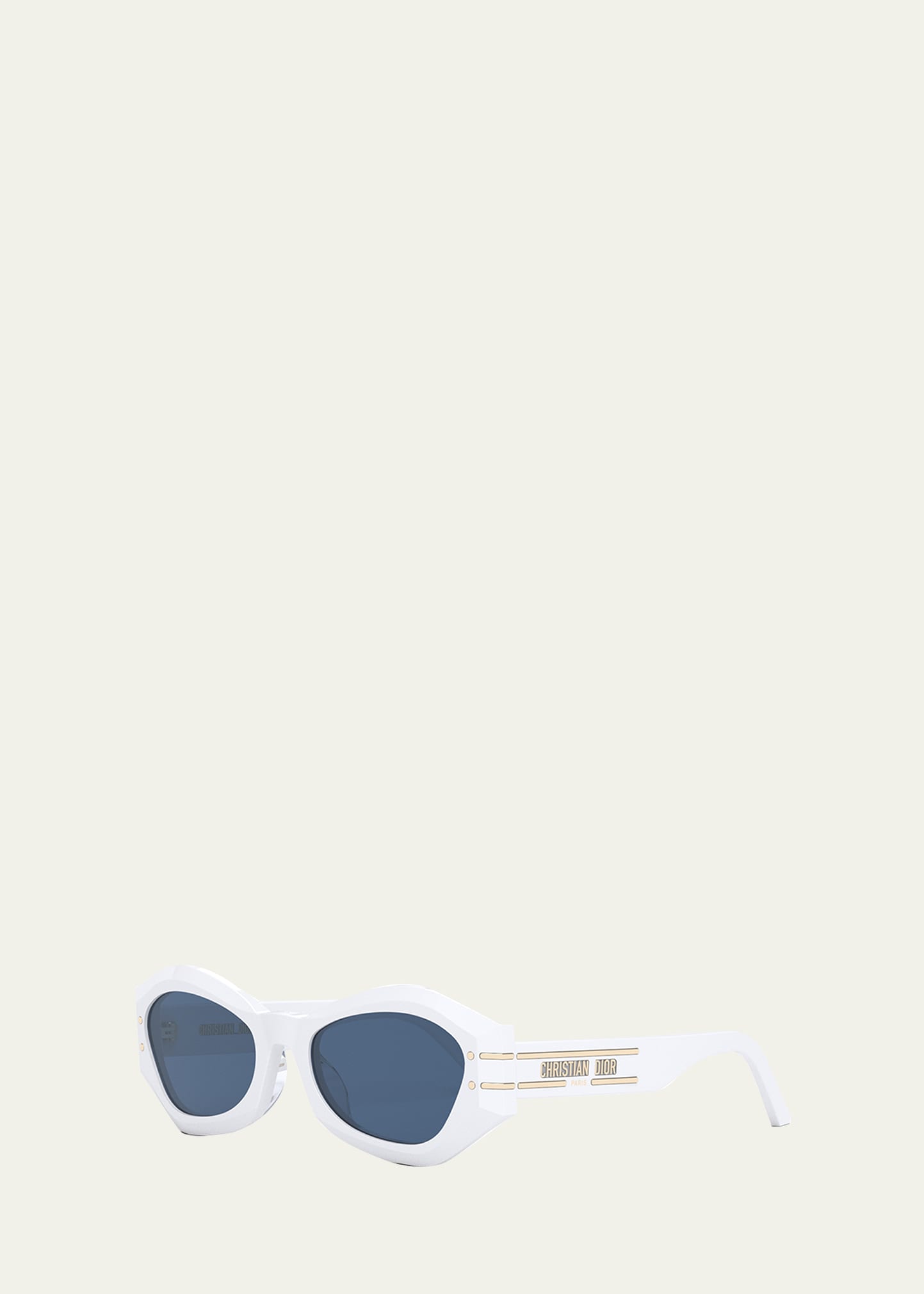 Dior Acetate Butterfly Sunglasses In White / Blue