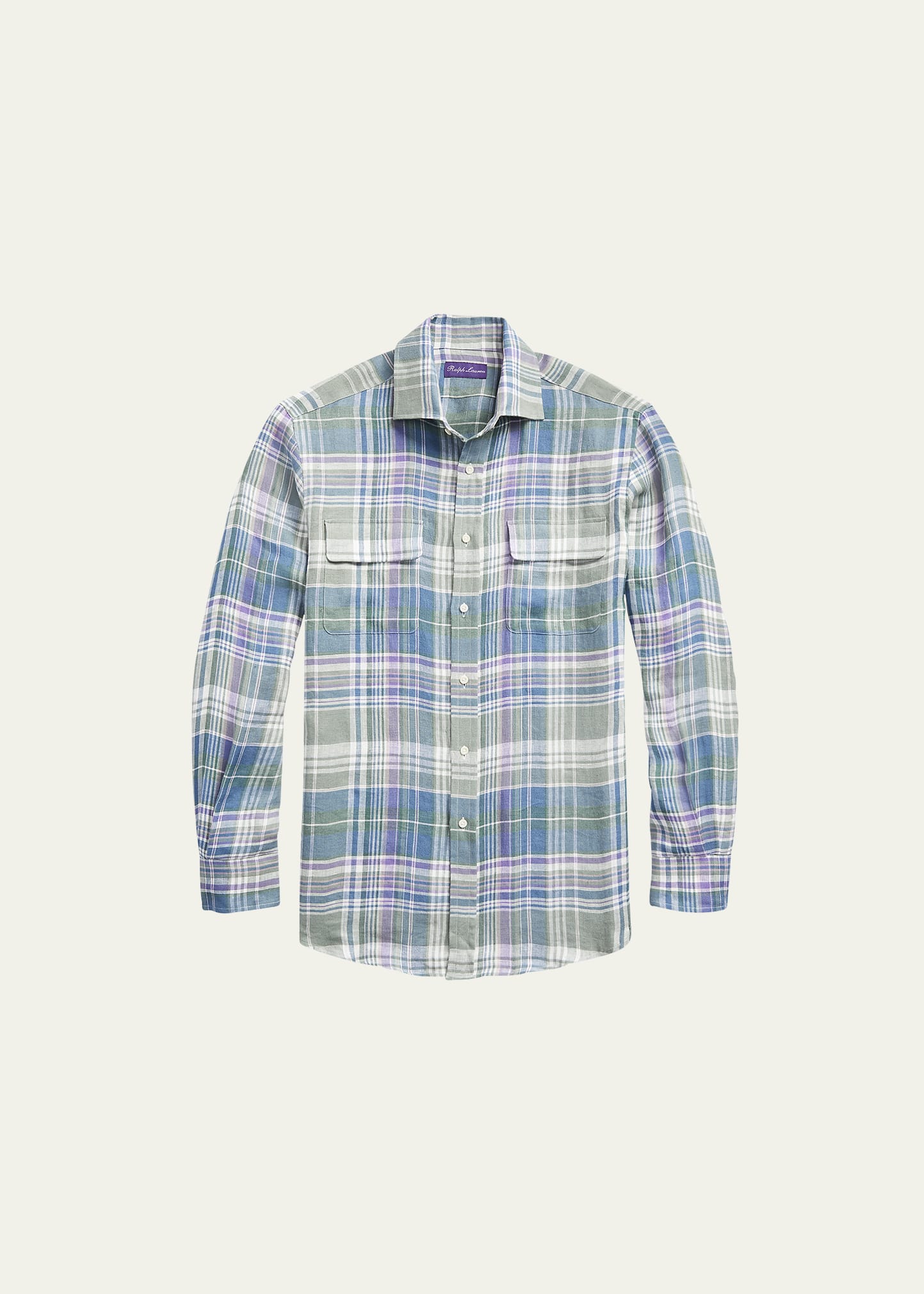 Ralph Lauren Serengeti Flap-pocket Button-front Shirt In Multi