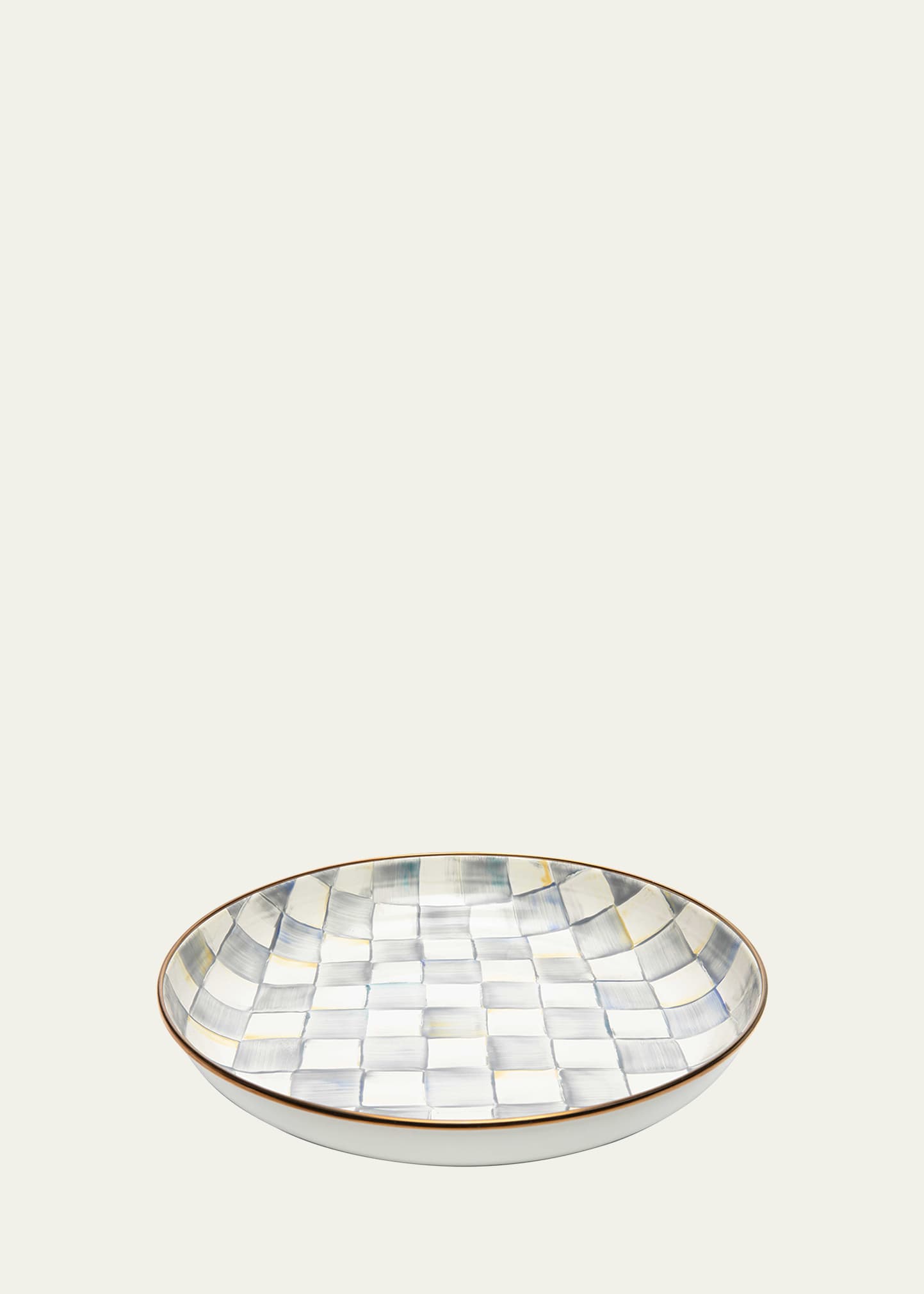 Mackenzie-childs Mackenzie Childs Sterling Check Enameled Steel Abundant Bowl