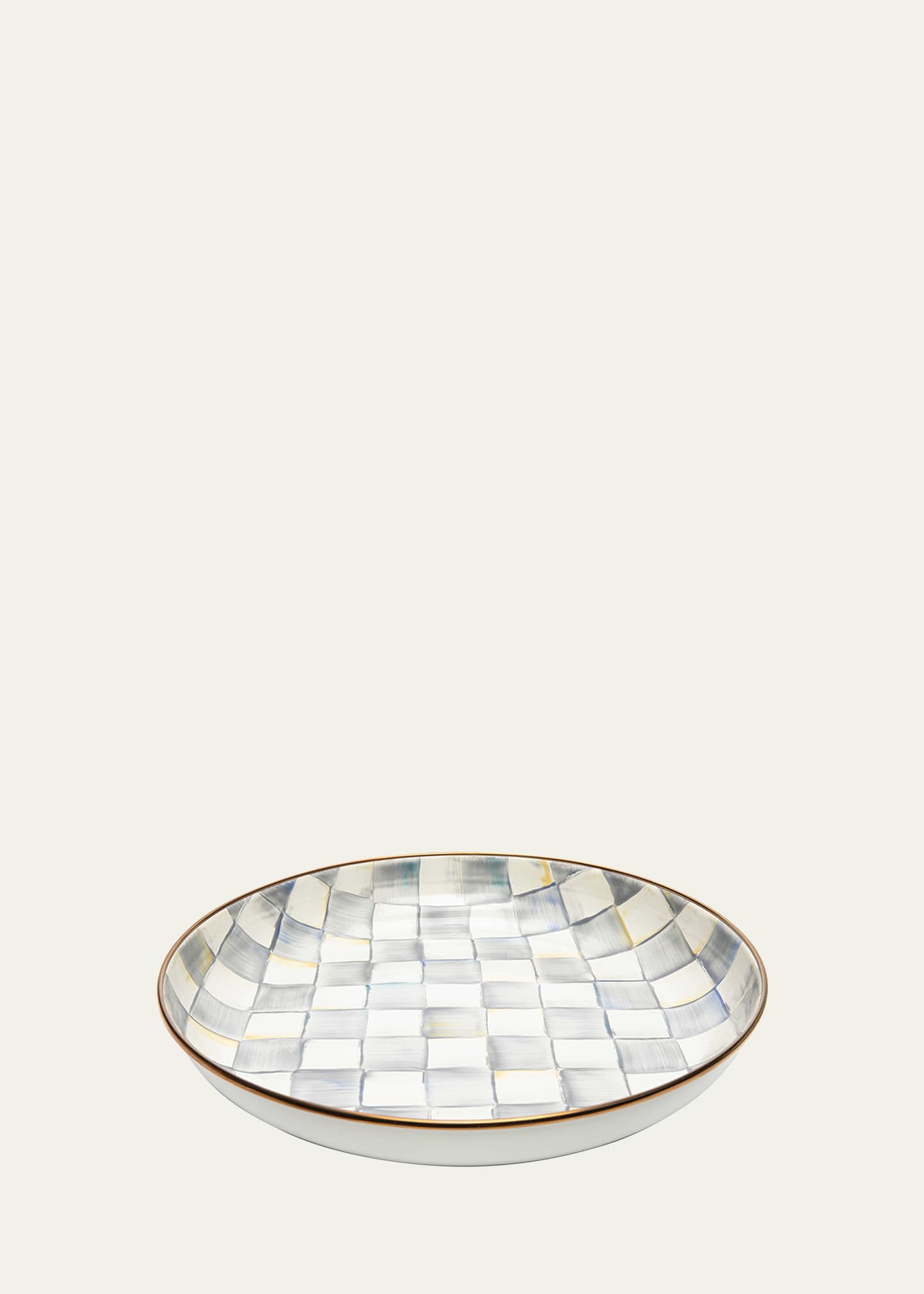 13.75" Sterling Check Enamel Abundant Bowl