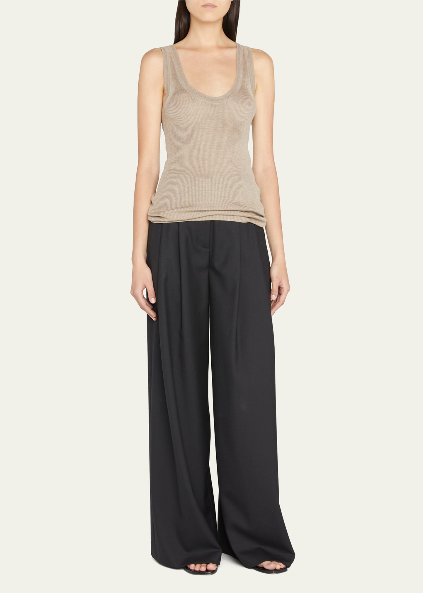 TOTÊME SILK-CASHMERE RIB TANK TOP