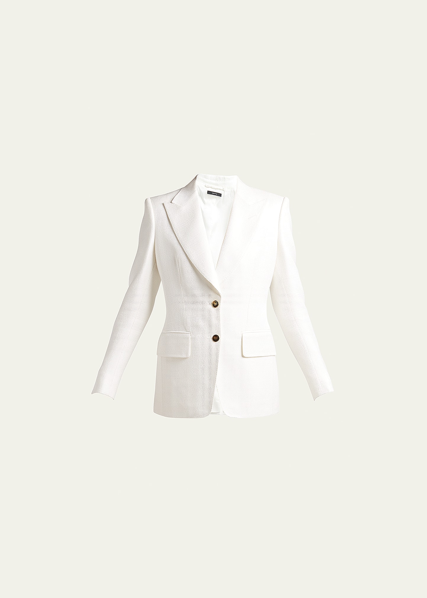 Tom Ford Single-breasted Blazer In Chalk