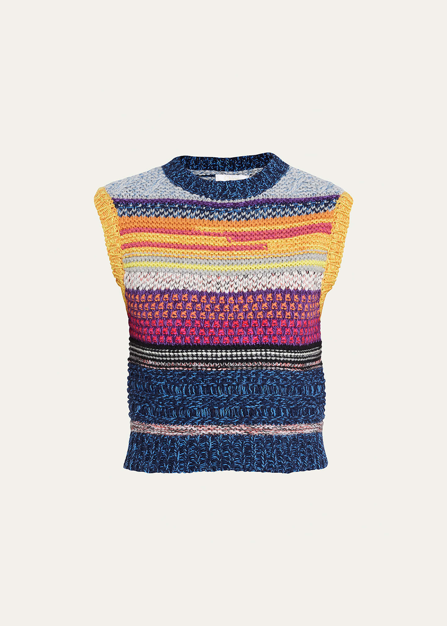 Chloé Striped Cashmere And Wool-blend Vest In Multicolor 2