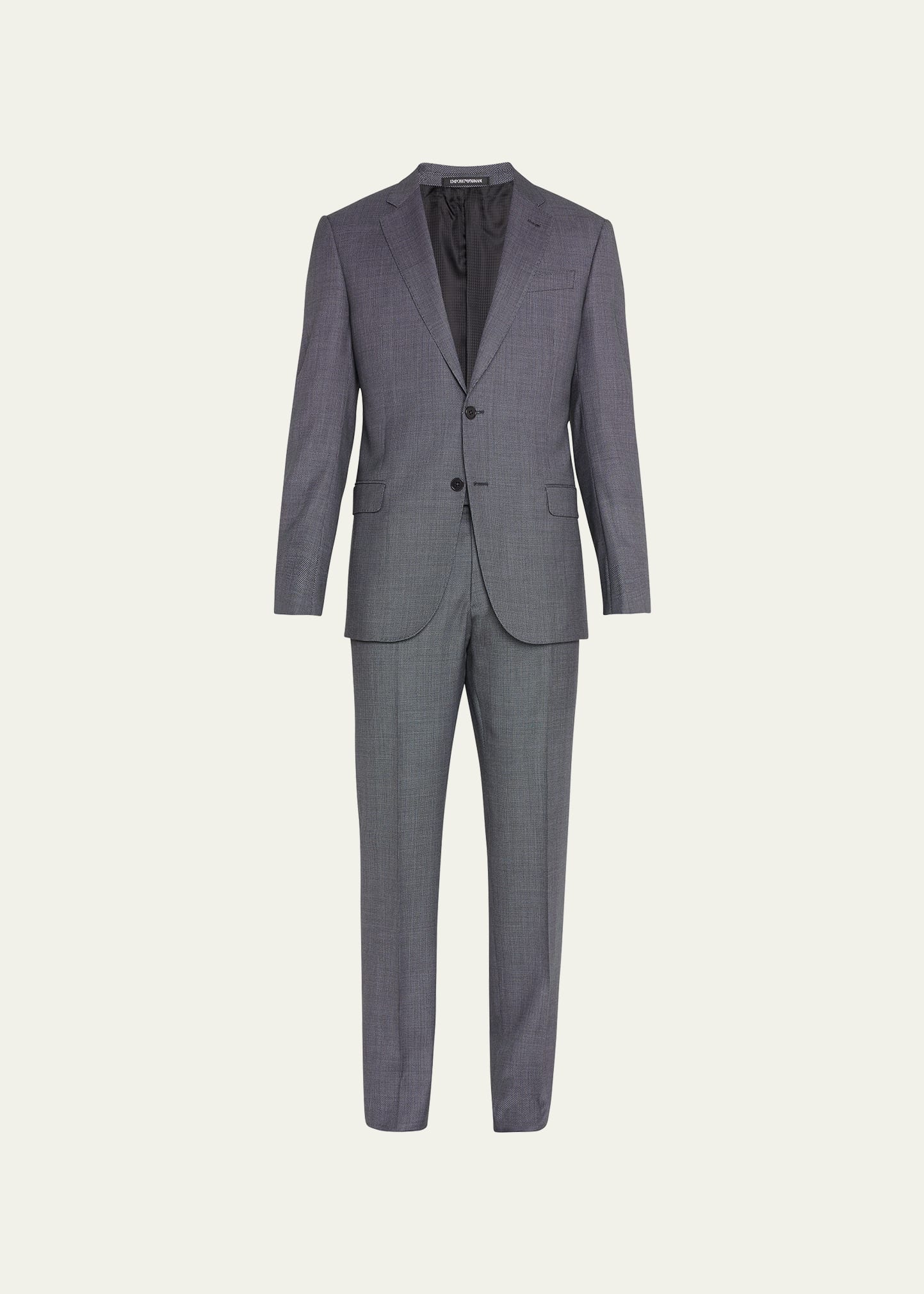 EMPORIO ARMANI MEN'S MICRO-DOT WOOL SUIT