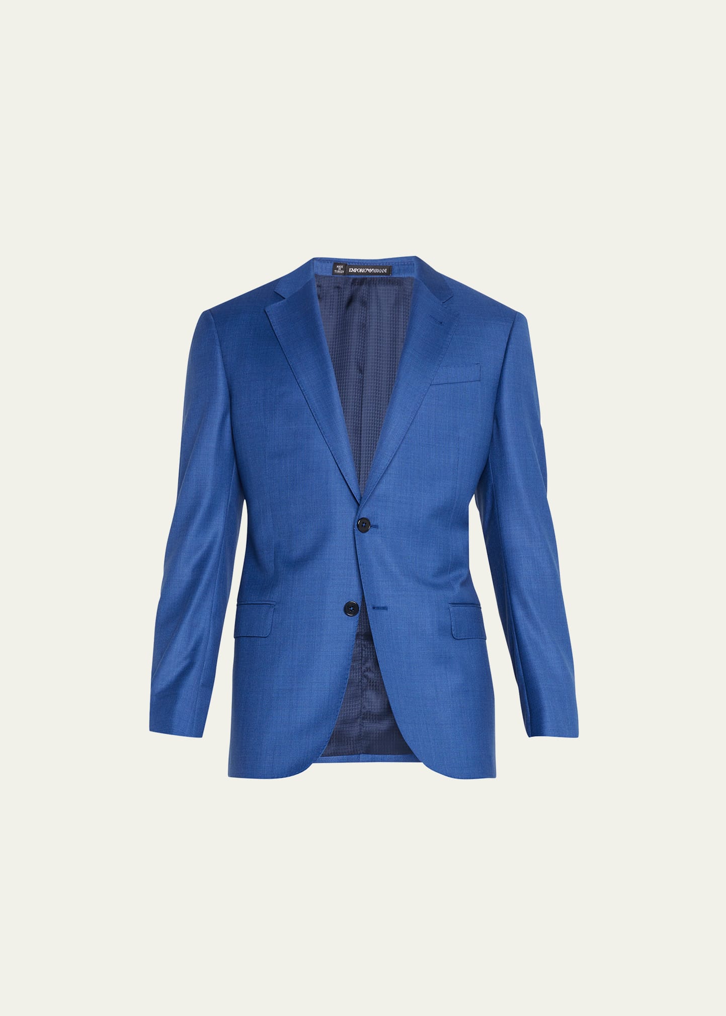 Emporio Armani G-line Trim Fit Solid Wool Suit In Blue