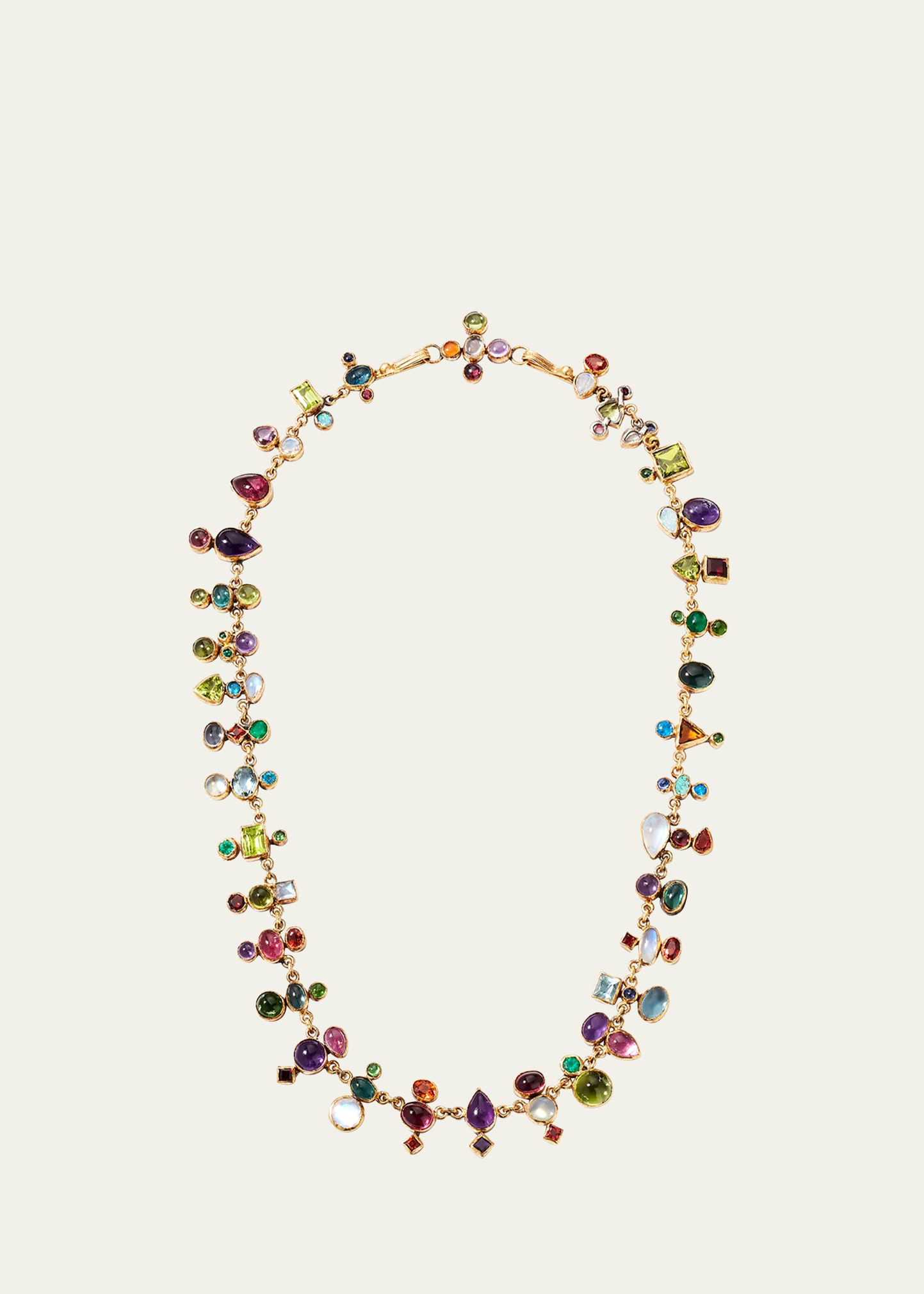 JUDY GEIB Sweet Necklace with Emerald, Moonstone, Carnelian, Sapphire, Amethyst, Peridot, Apatite, Pink Tourmaline and Opal
