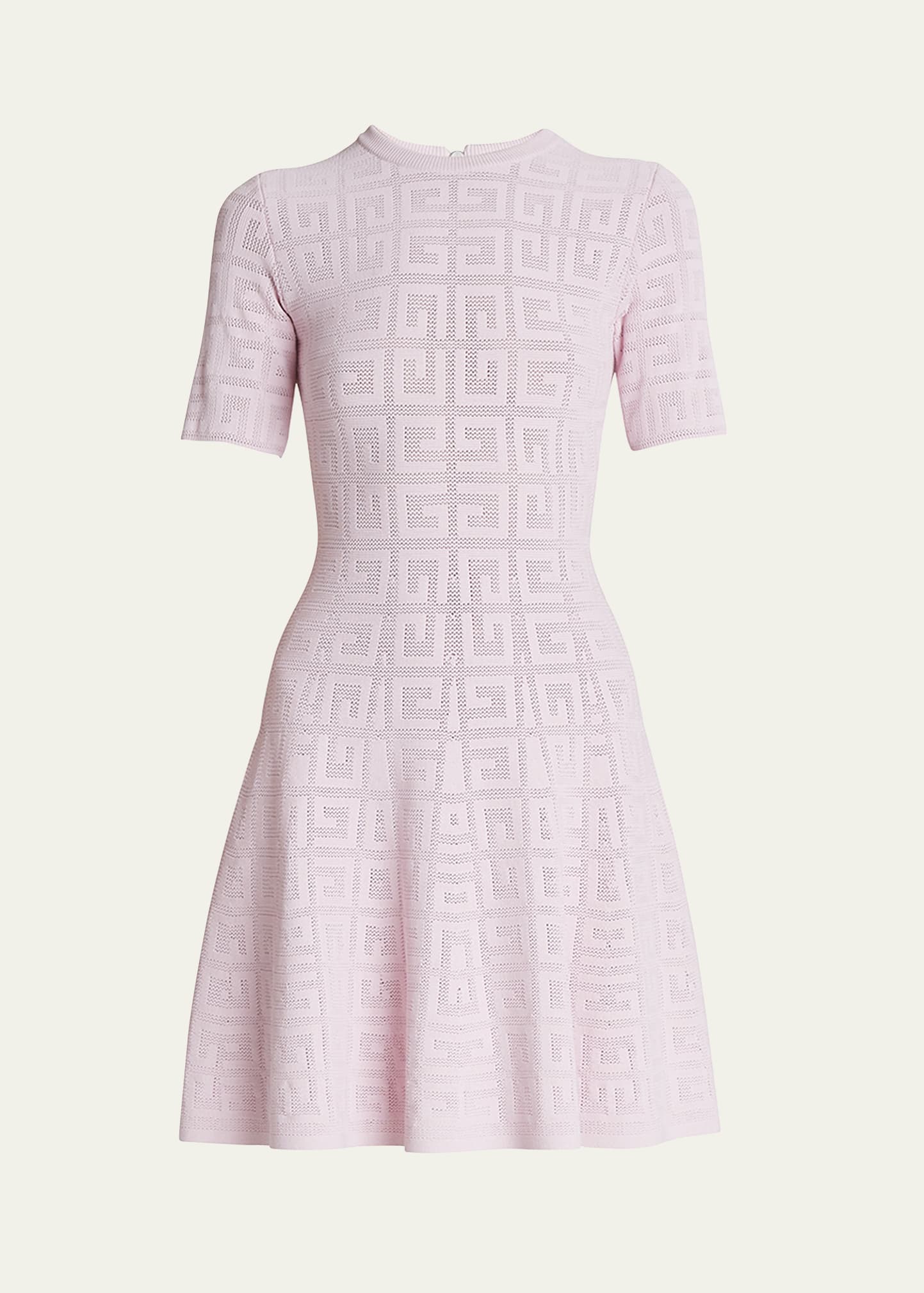 Givenchy Jacquard-knit Mini Dress In Light Pink