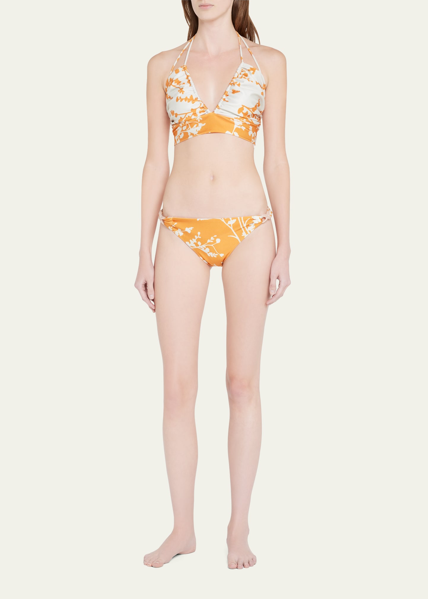 Silvia Tcherassi Hedda Printed Halter Bikini Top